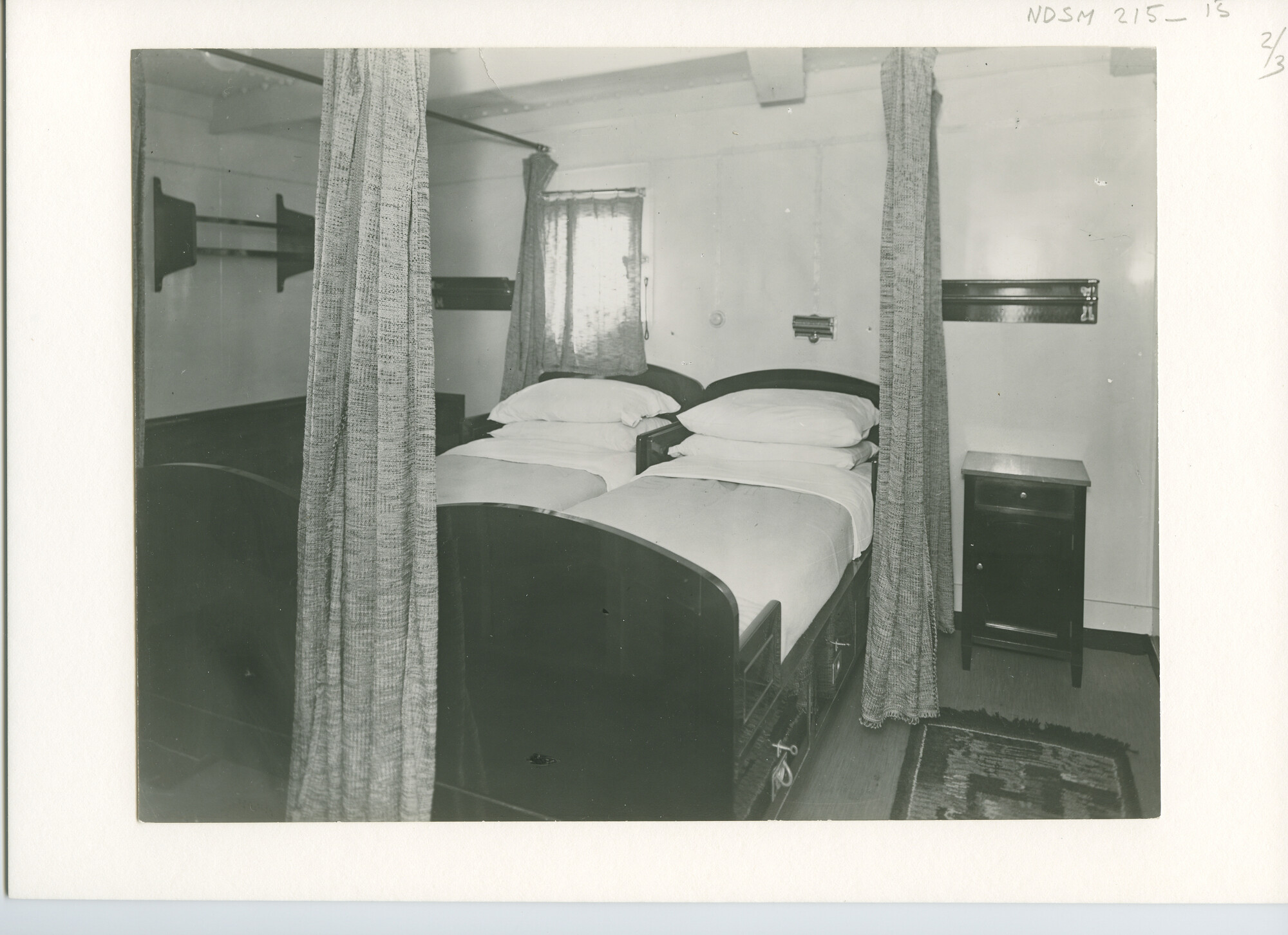 S.5444(0934)2; Interieurfoto van het Noorse vrachtschip ms. Berganger; foto