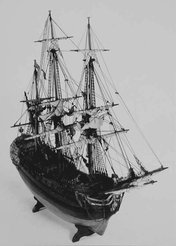A.2614(01); Model van het fregat Beverwijk van 34 stukken; scheepsmodel
