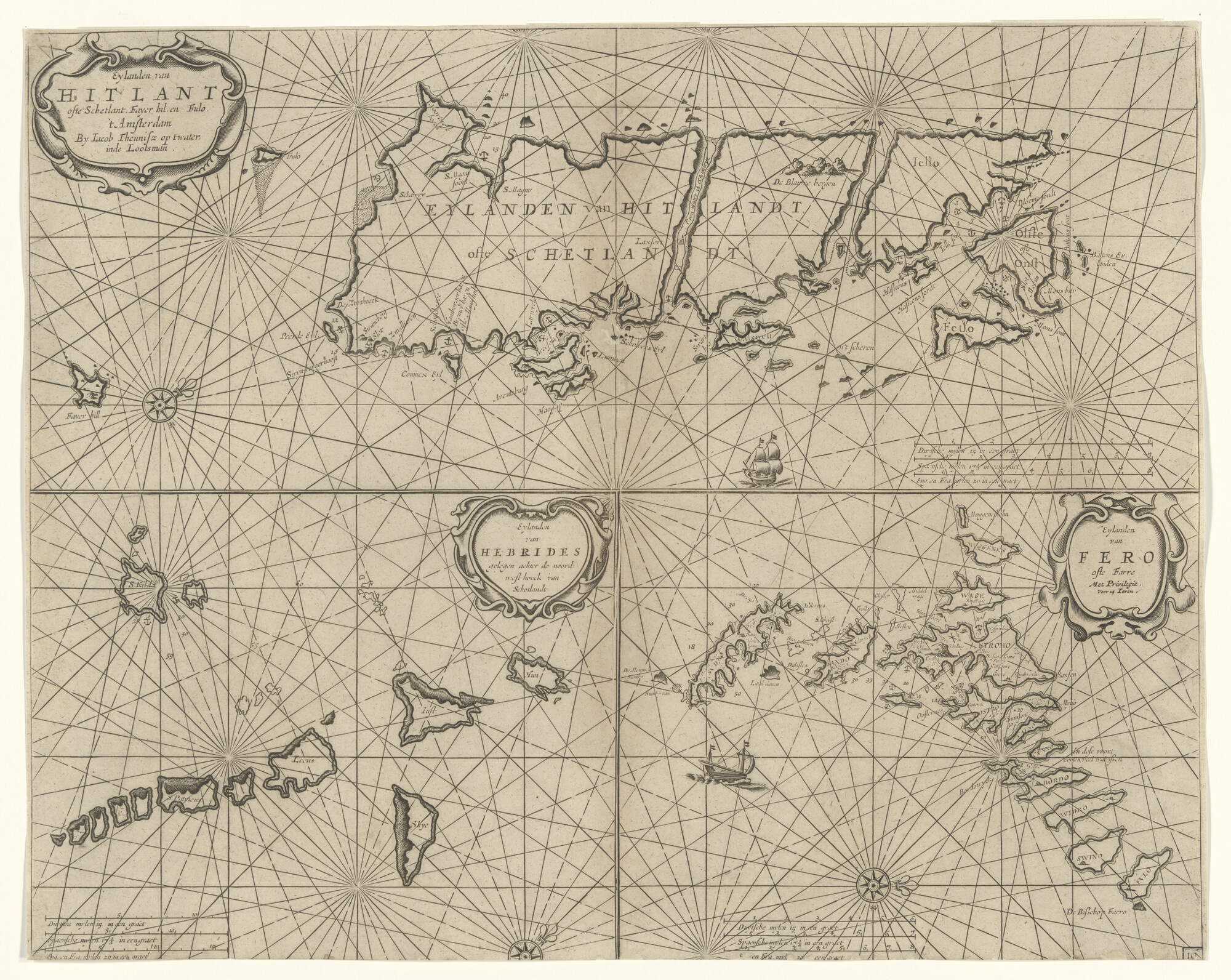 S.1072(02)21; Zeekaart van de Shetland eilanden de Hebrides en de Far Oer eilanden; zeekaart