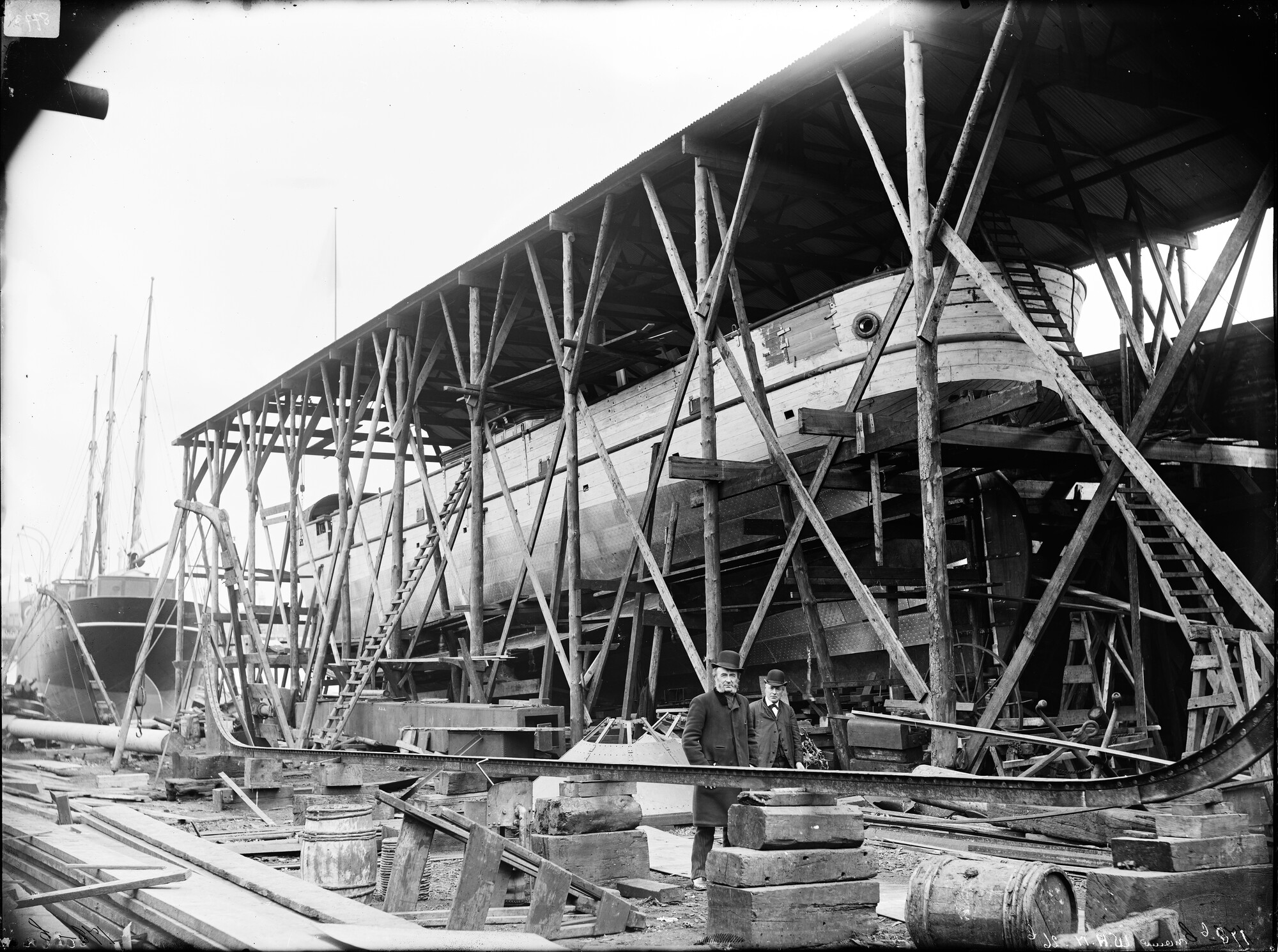 S.1156(06)173a2; Glasnegatief van het lichtschip no 4 Haaks; negatief