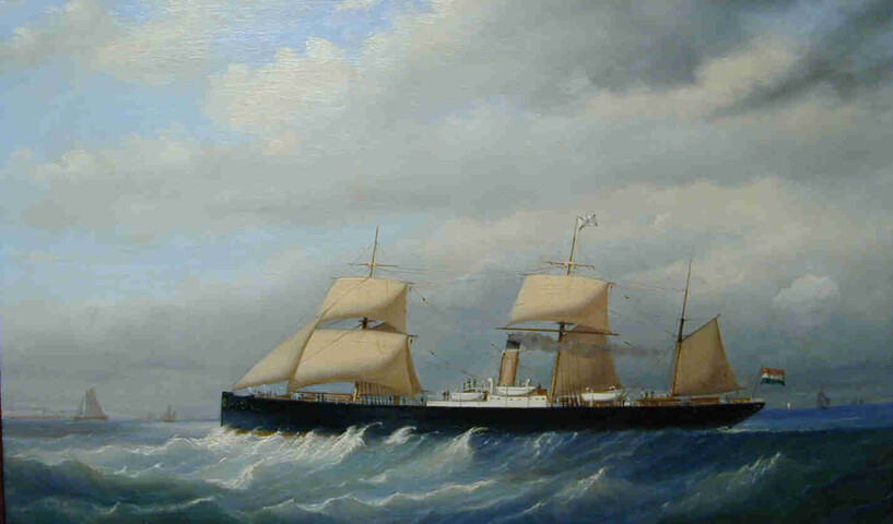 S.5021; Het ss. Prins Maurits; schilderij