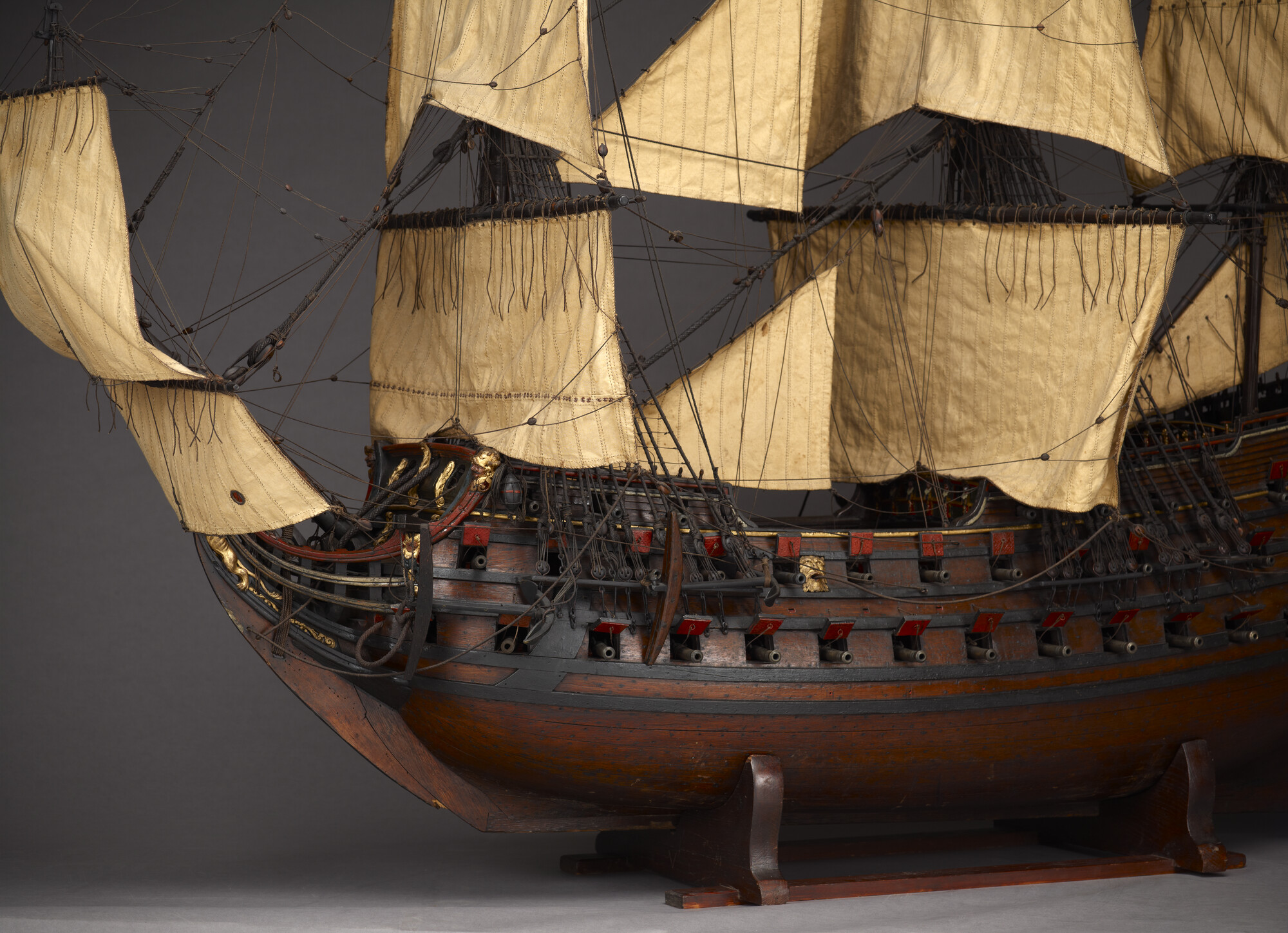 A.0115(03); Model van het oorlogsschip Hollandia; scheepsmodel