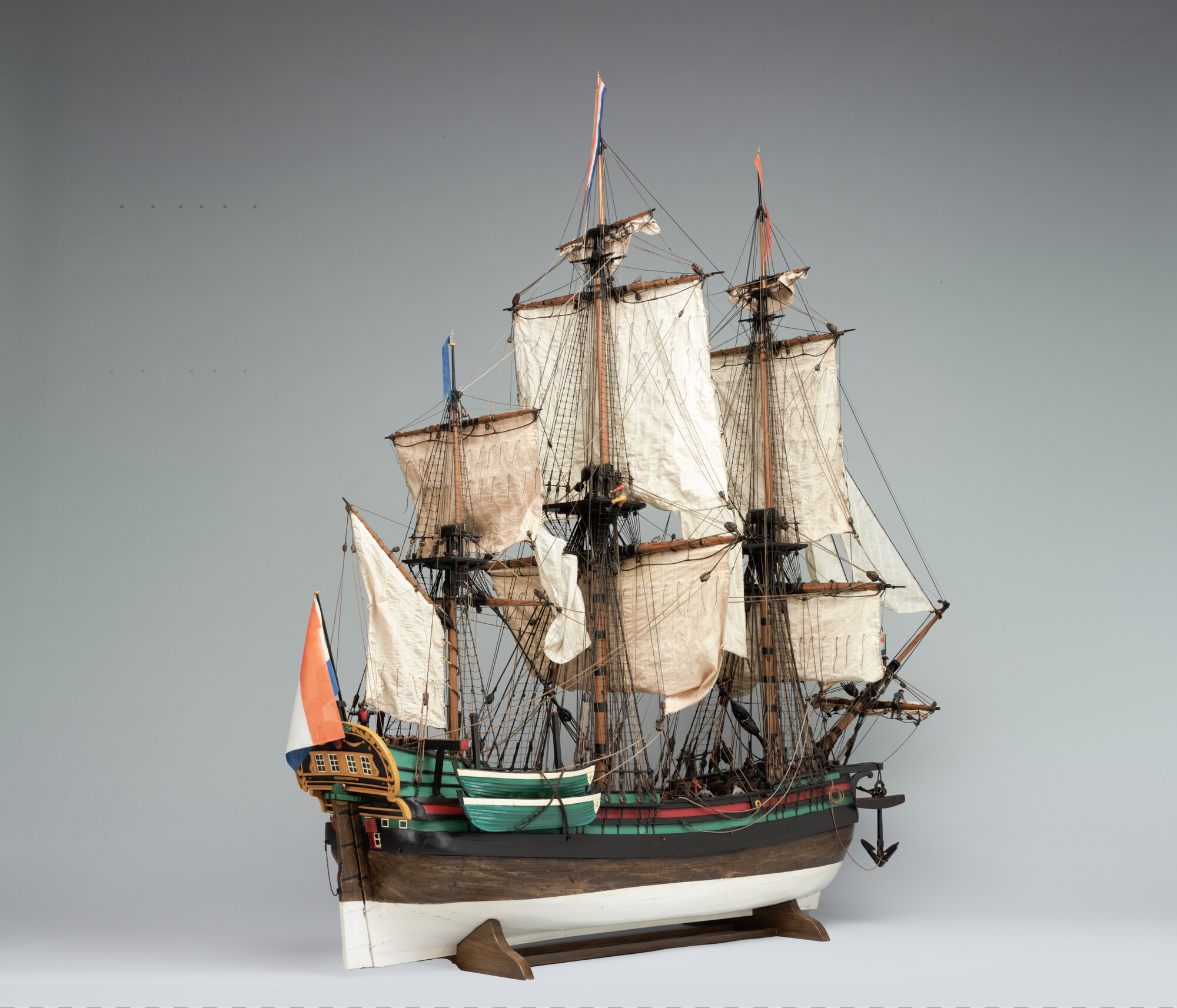 2012.1630; Model van het bootschip De Jonge Juffrouw Kruseman; scheepsmodel