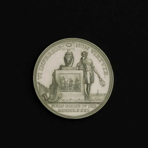 A.0015(13); Penning op het sneuvelen van schout-bij-nacht Willem Crul, 1781; penning