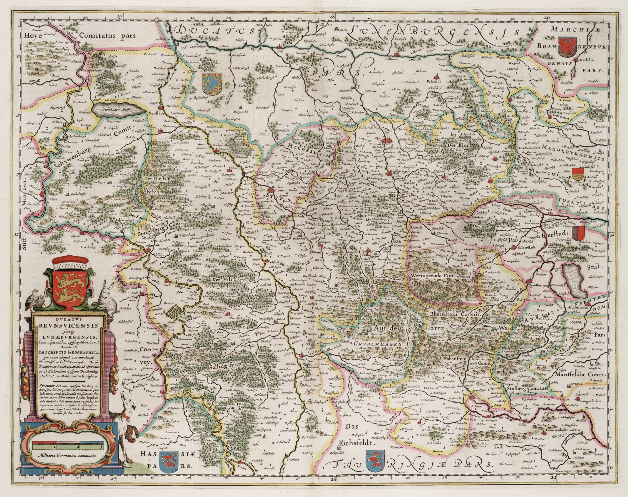 S.1034(02) [kaart 013]; Kaart van Brunswijk-Lüneburg met aangrenzende gebieden; landkaart