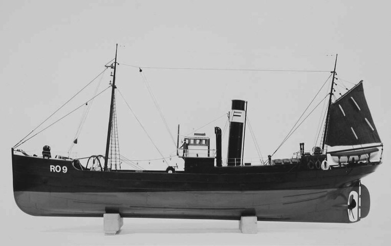 A.5164; Model van de stoomtrawler Wielingen; scheepsmodel