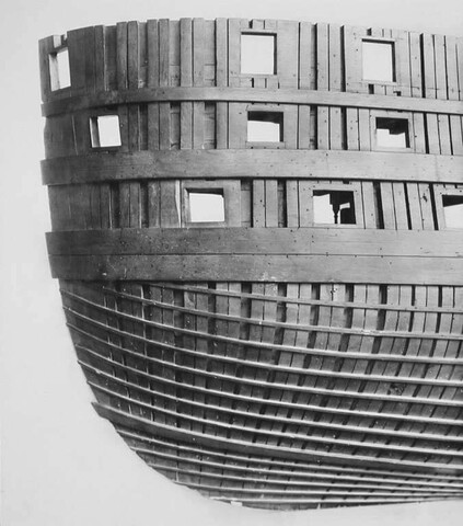 S.1020; Model van het linieschip Zr.Ms. Neptunus van 84 stukken; scheepsmodel