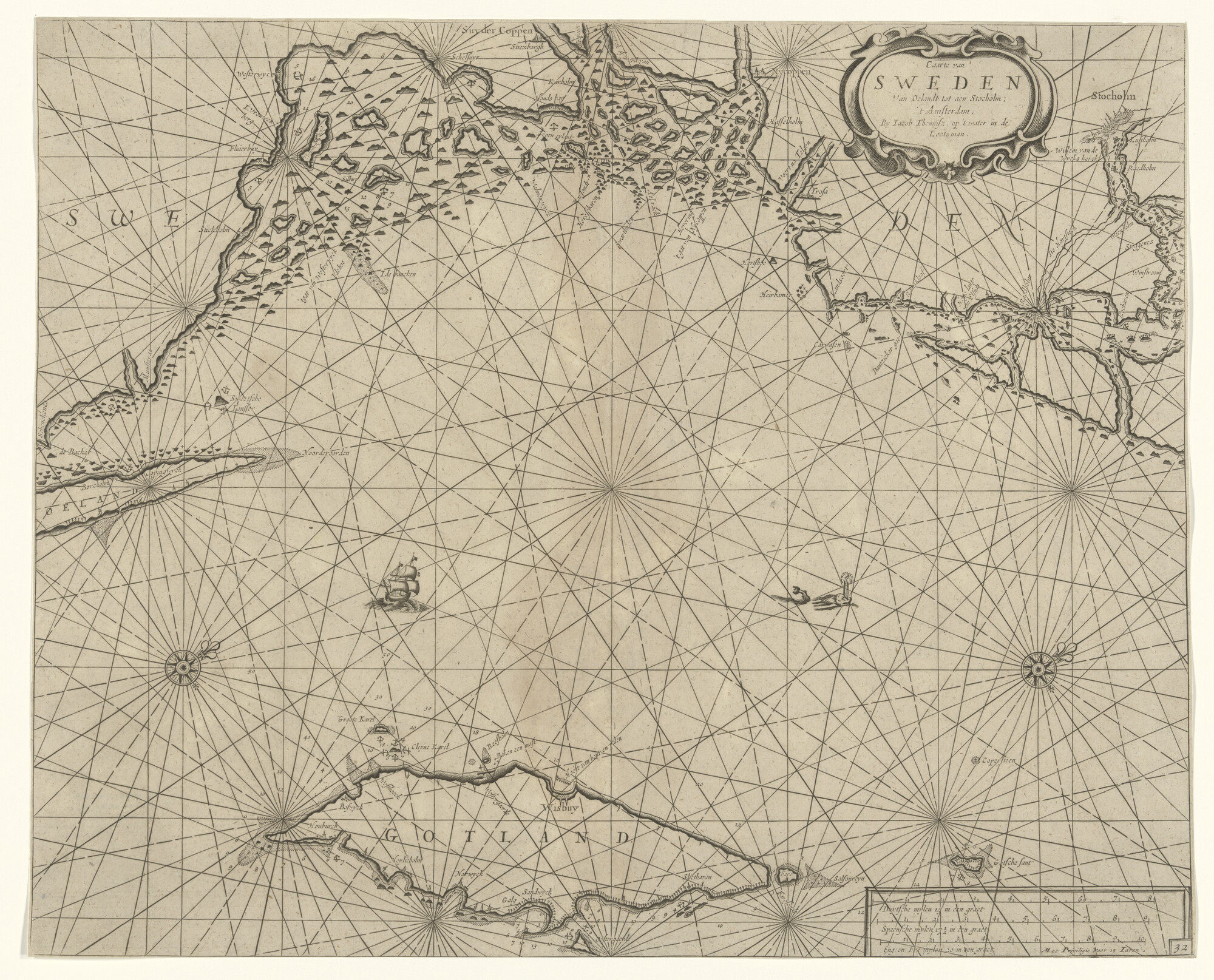 S.1072(02)20; Zeekaart van een deel van de Zweedse kust; zeekaart