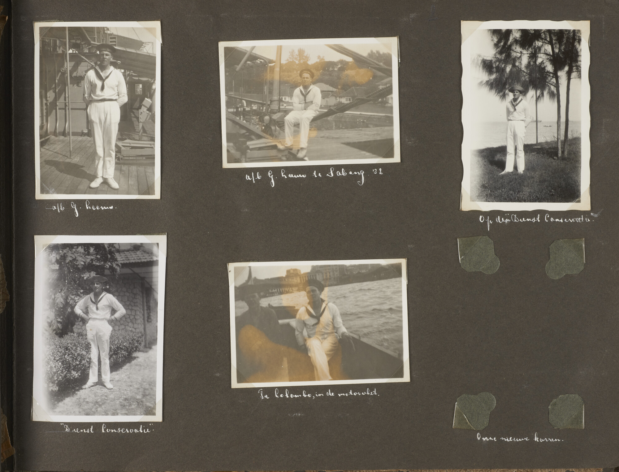 2019.0972; Fotoalbum van luitenant-ter-zee 2e klasse bij de Dienst der Conservatie Bouwen Huisman (1912-2001); fotoalbum