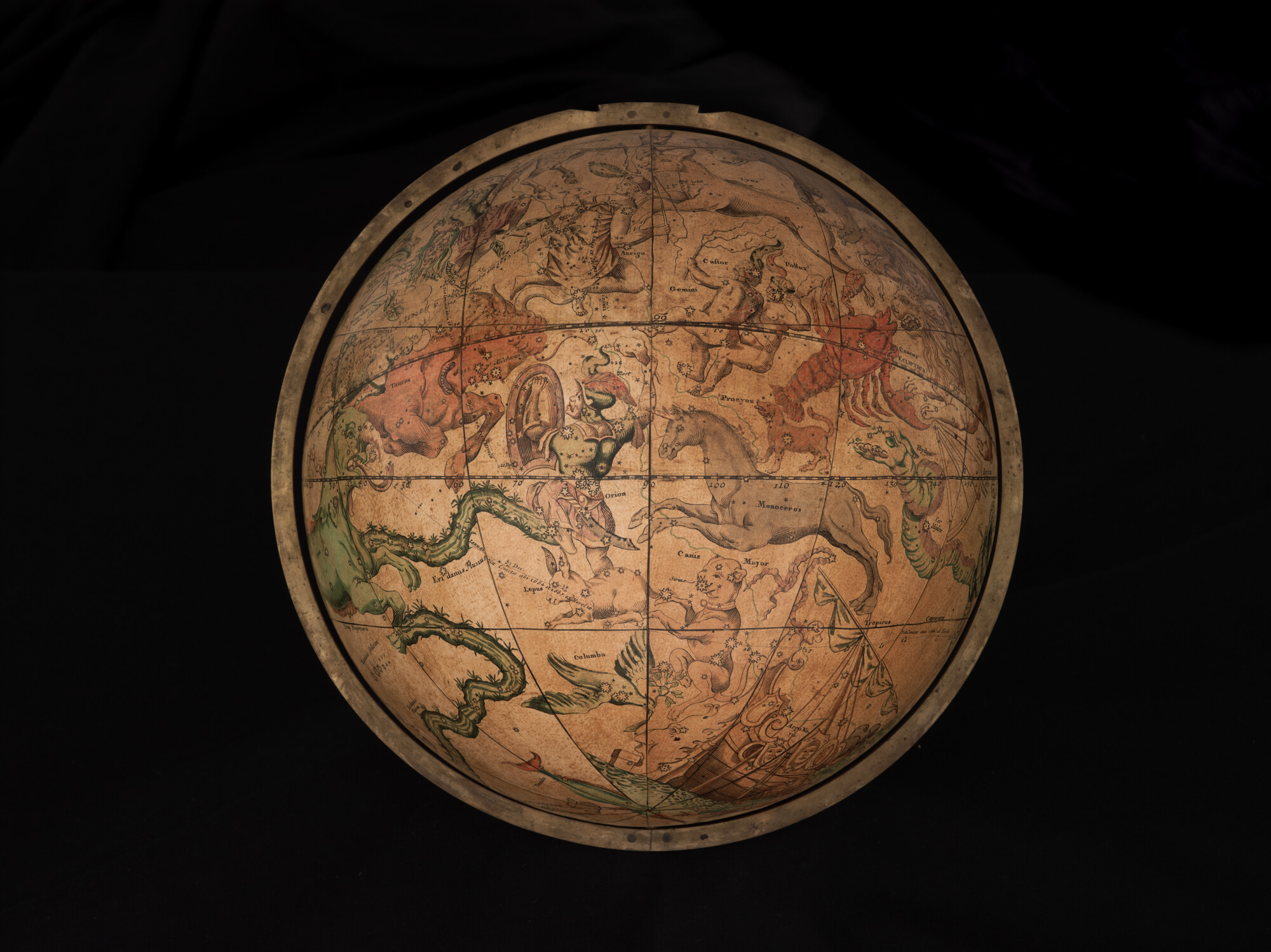 A.1470(02); Hemelglobe van 32 cm. in doorsnede door Johann Gabriel Doppelmayer, 1728; globe