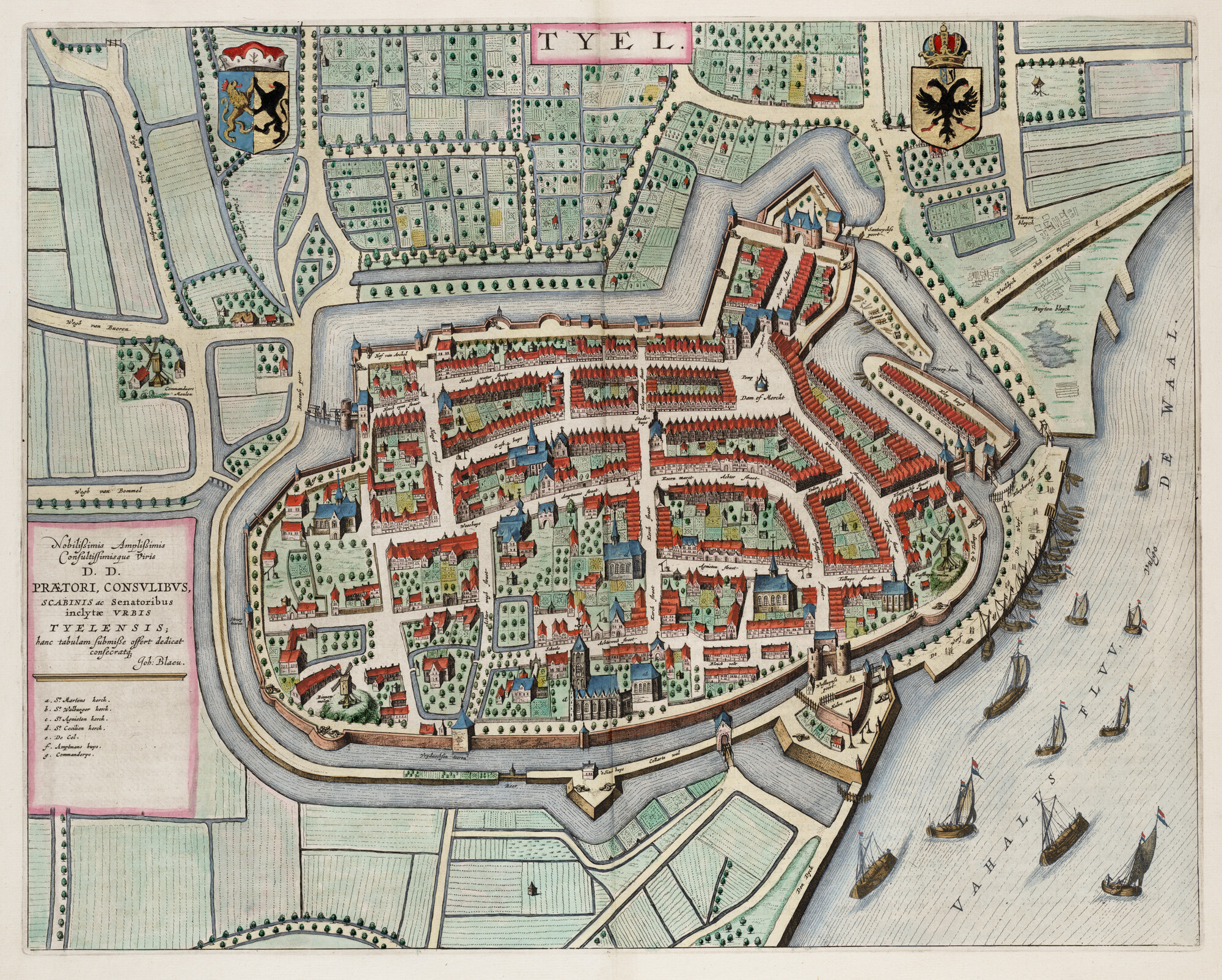 S.1034(15) [kaart 014]; Kaart van Tiel; landkaart
