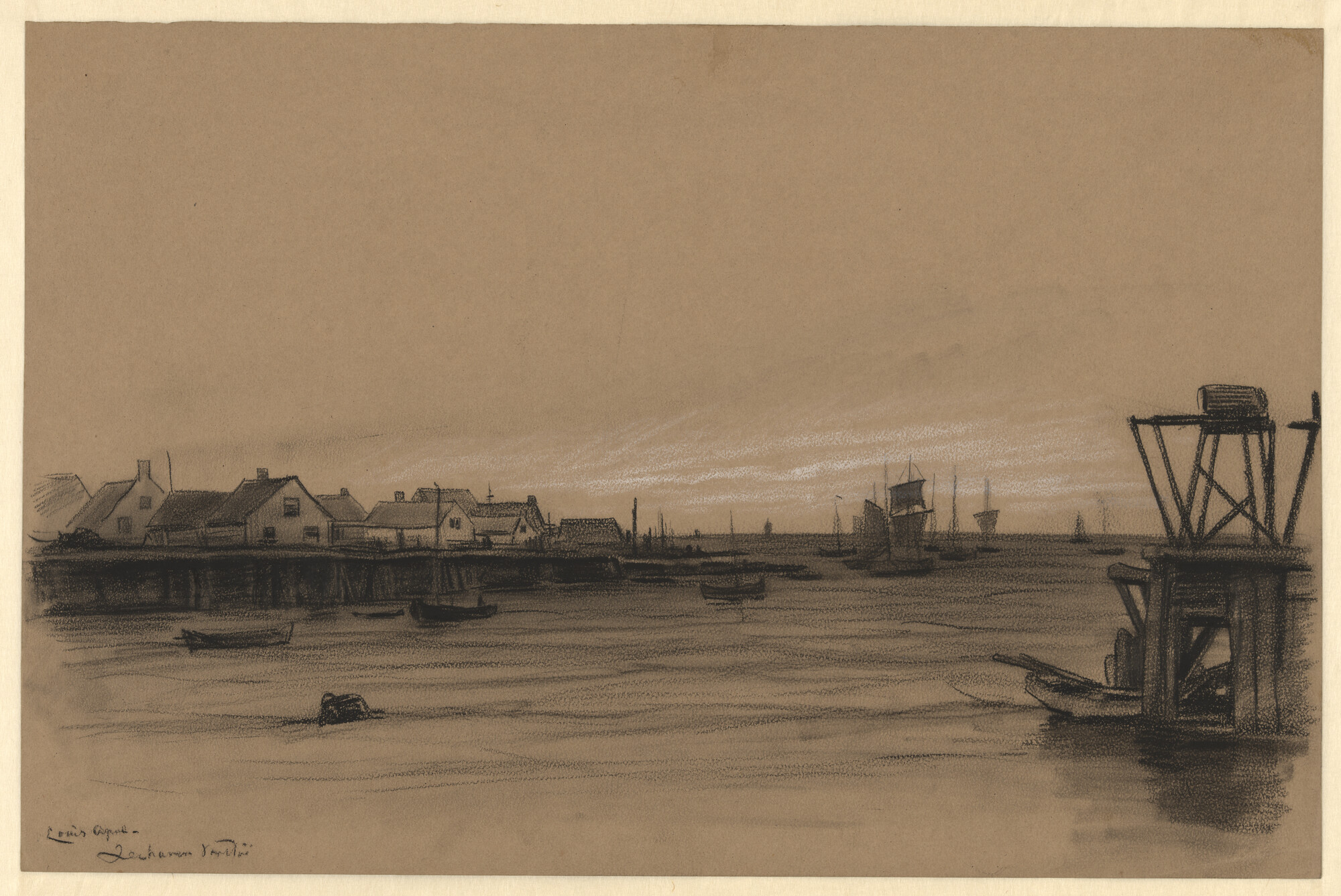 S.0394(08); De haven van Vardö; tekening