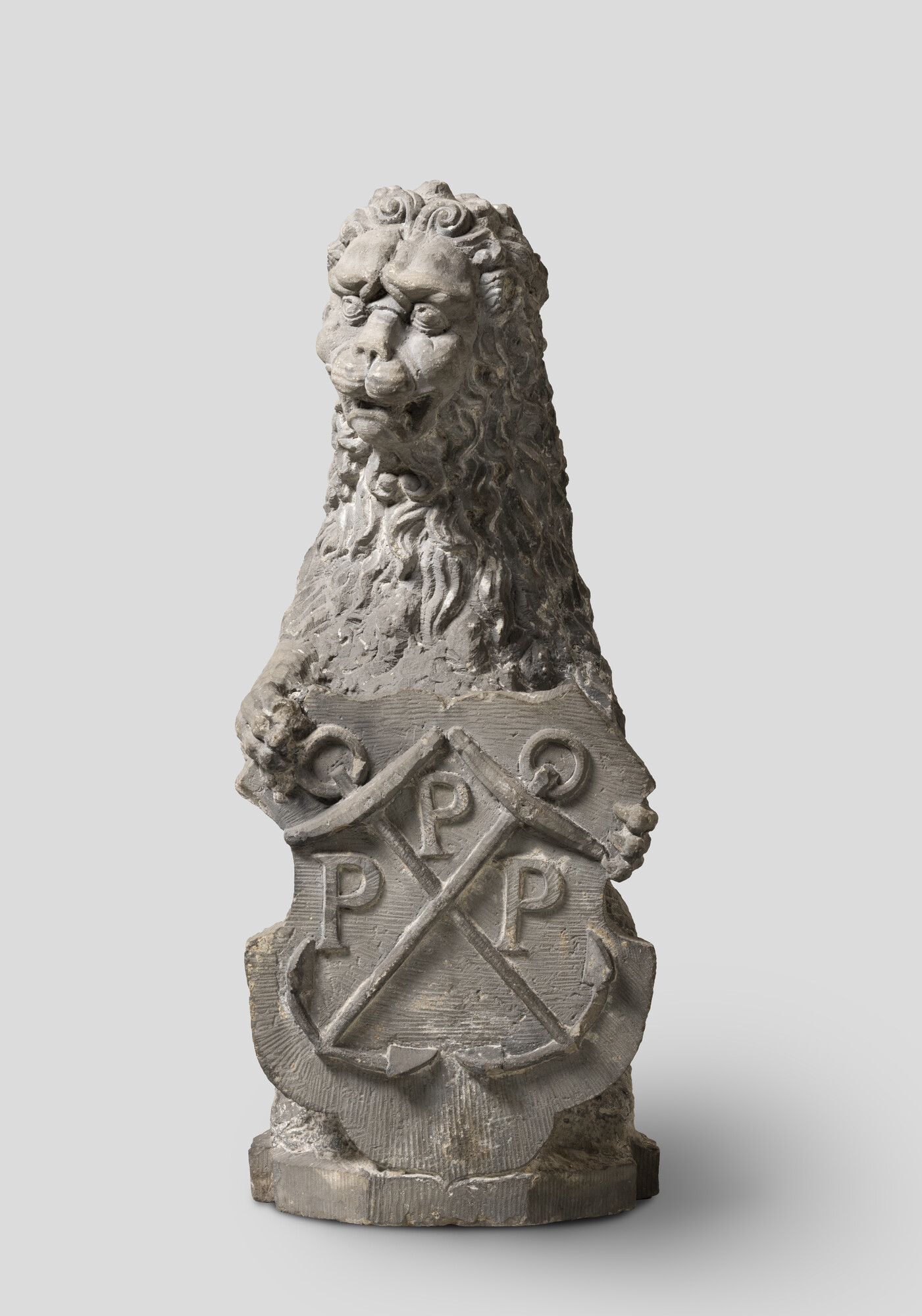 2000.1116; Gevelsteen met de Nederlandse Leeuw met wapenschild en opschrift 'PPP'; gevelsteen