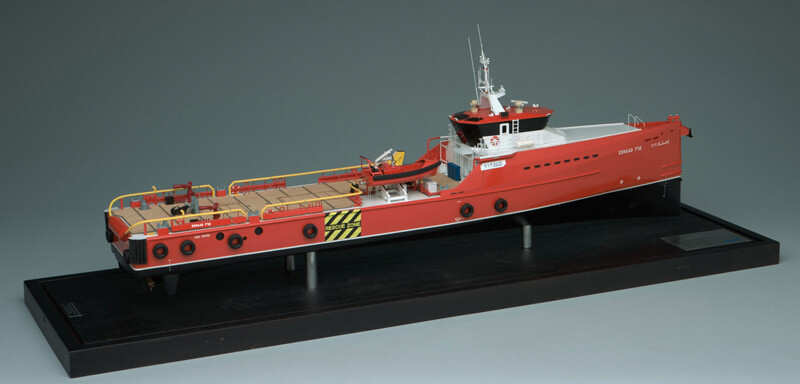 2012.1257; Model van het werkschip Esnaad 712; scheepsmodel