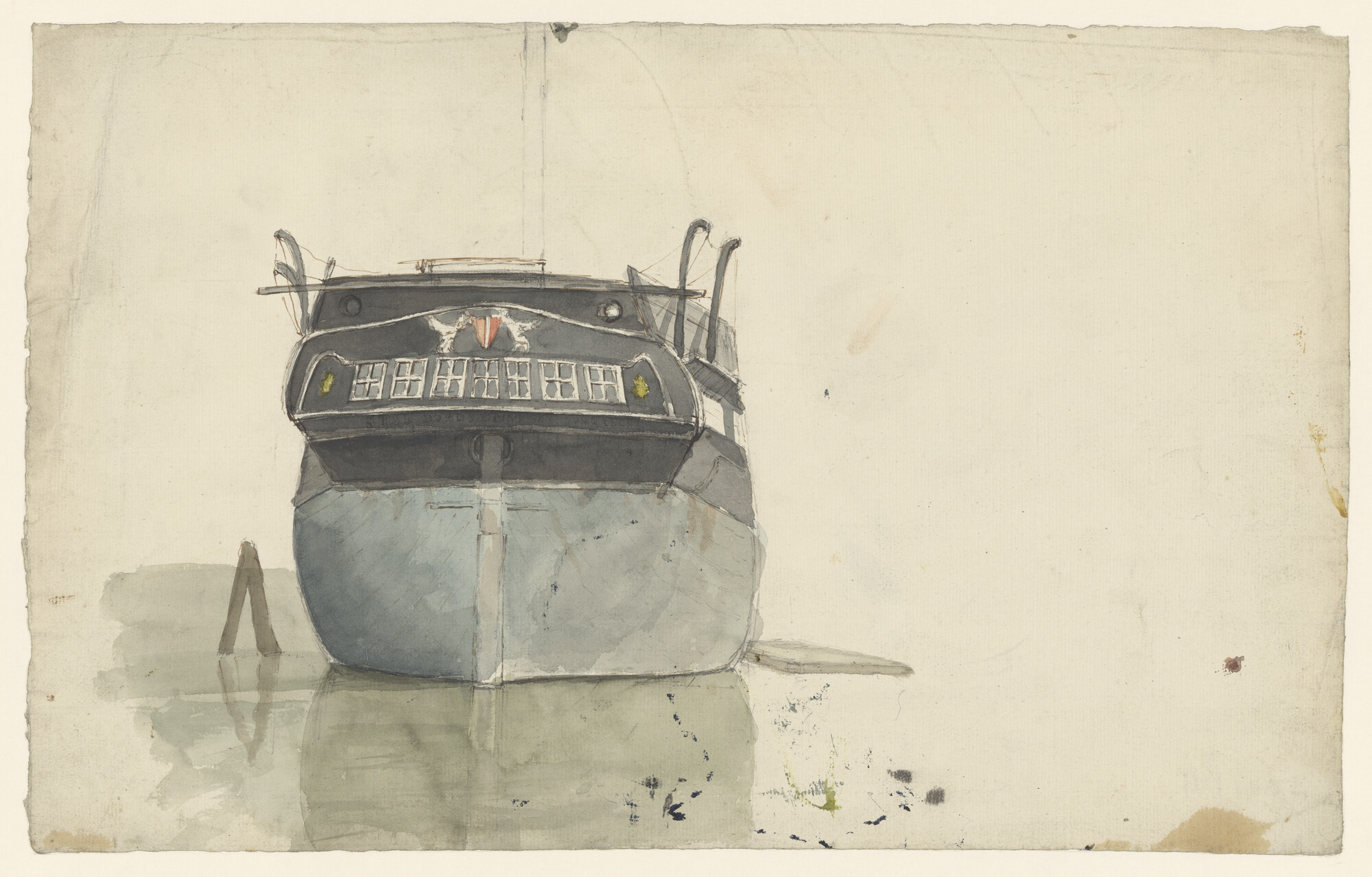 S.3107(07)012; Het brikschip 'Dordrecht'; tekening