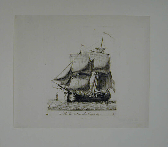 A.0149(0084); Prent uit de suite 'Verscheide soorten van Hollandse vaartuigen'; prent