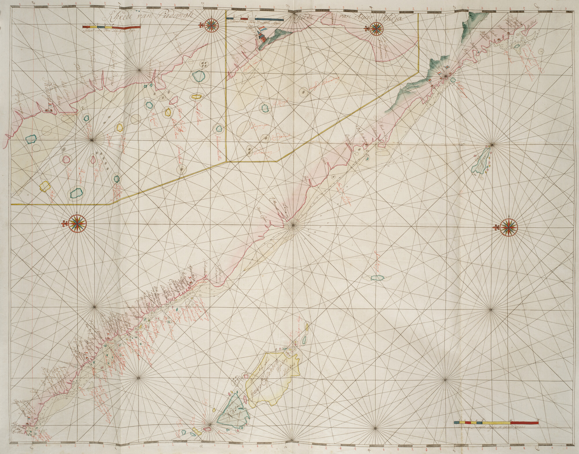 B.0032(109)6 [kaart 098]; Zeekaart van de westkust van Sumatra, in manuscript; manuscriptkaart
