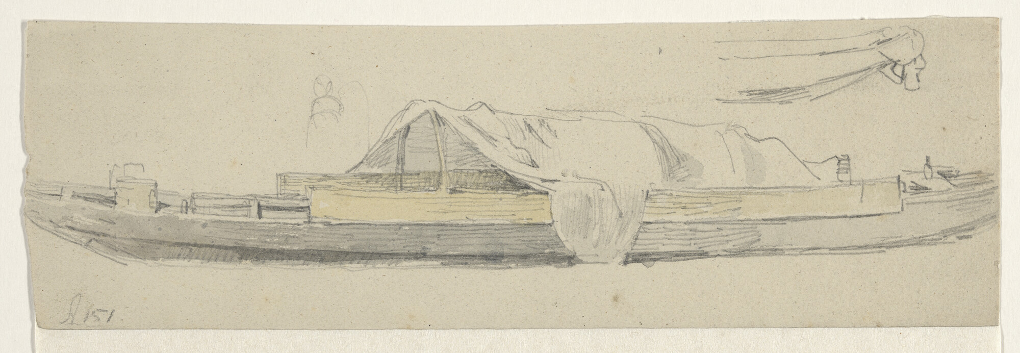 A.0151(156); Een pont; tekening