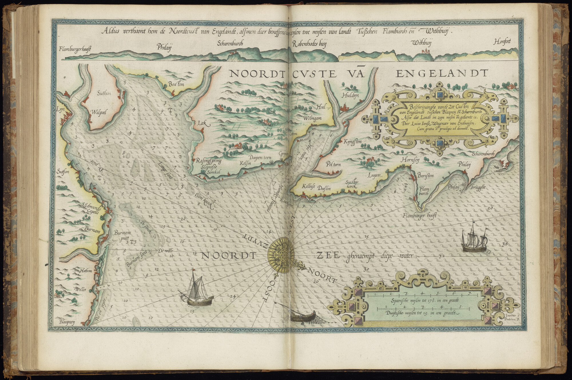 S.3034 [kaart 033]; Kaart van de Noordzee en Zuidoost- en Oost-Engeland; kaart
