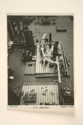 1994.6797; Reparatie van de gebroken ophanging van het roer van het ss. Klipfontein; fotoreportage