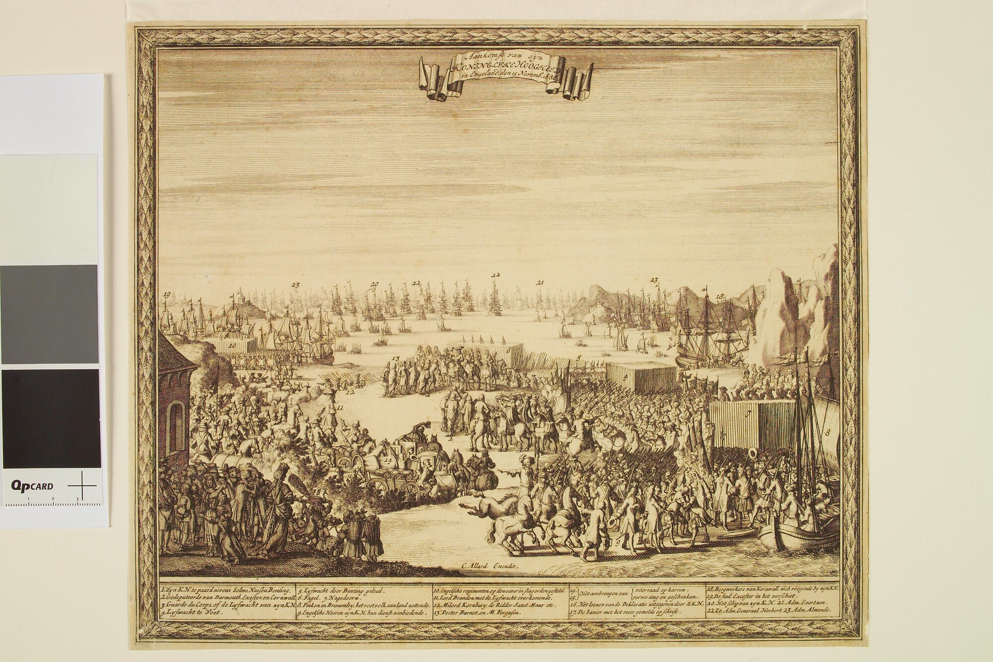 A.0145(193)16; Aankomst van Prins Willem III in Engeland; prent
