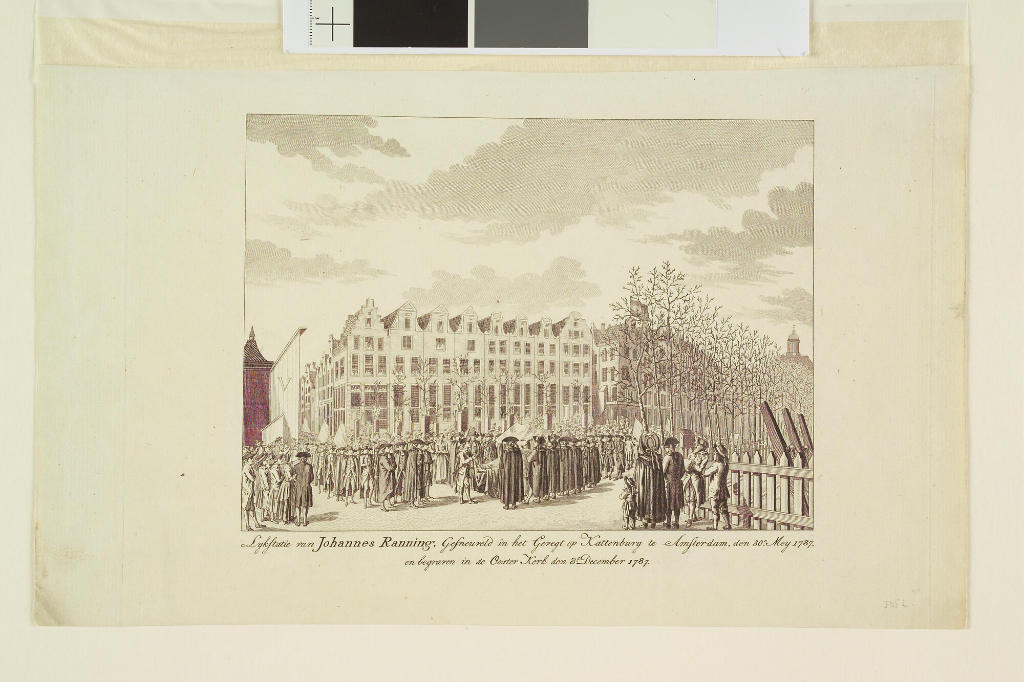 A.5354(03); De begrafenis van Johannes Ranning op 8 december 1787; prent