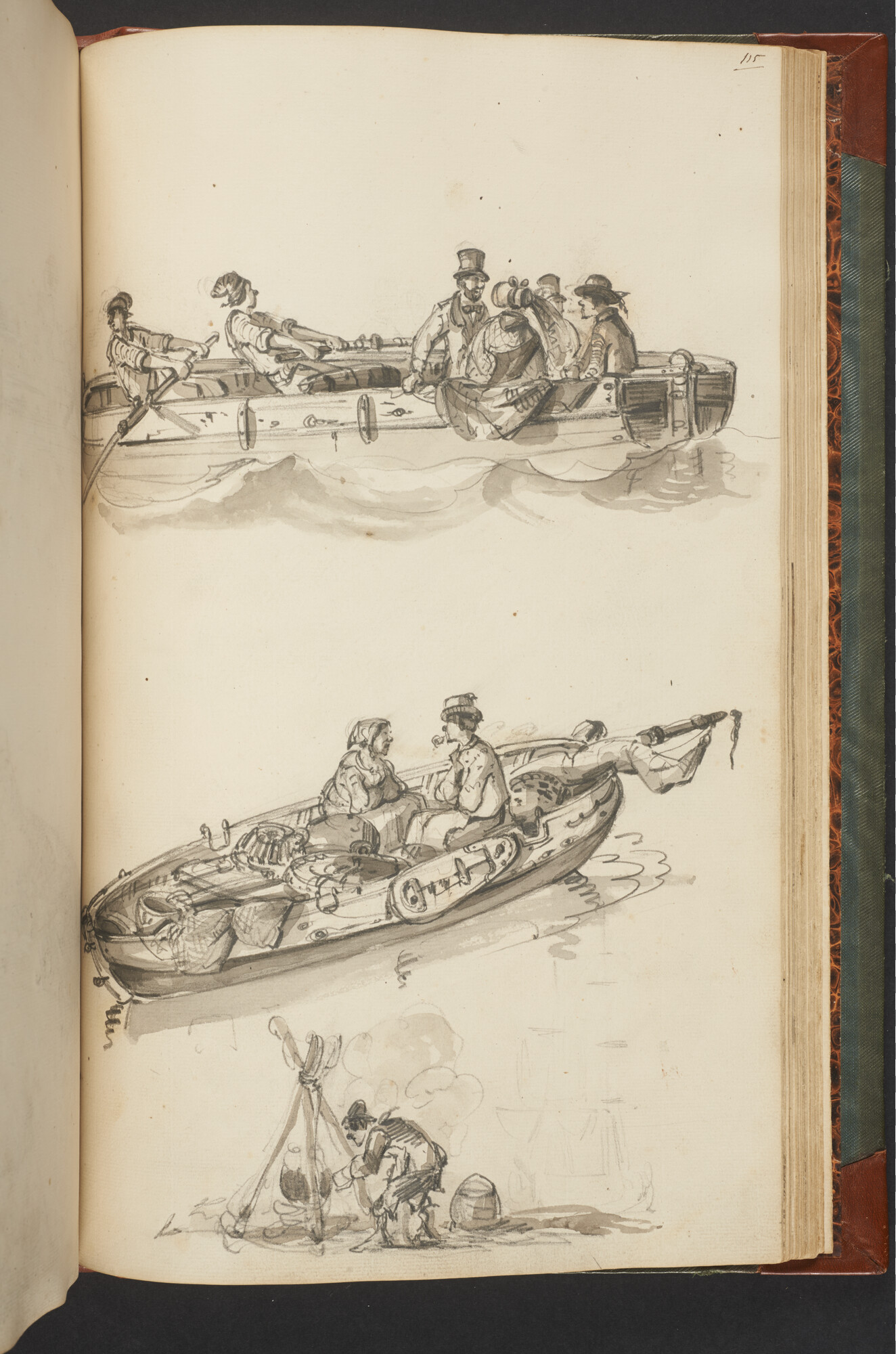 A.3222; Schetsboek met tekeningen door Albertus van Beest en Louis Meijer; schetsboek