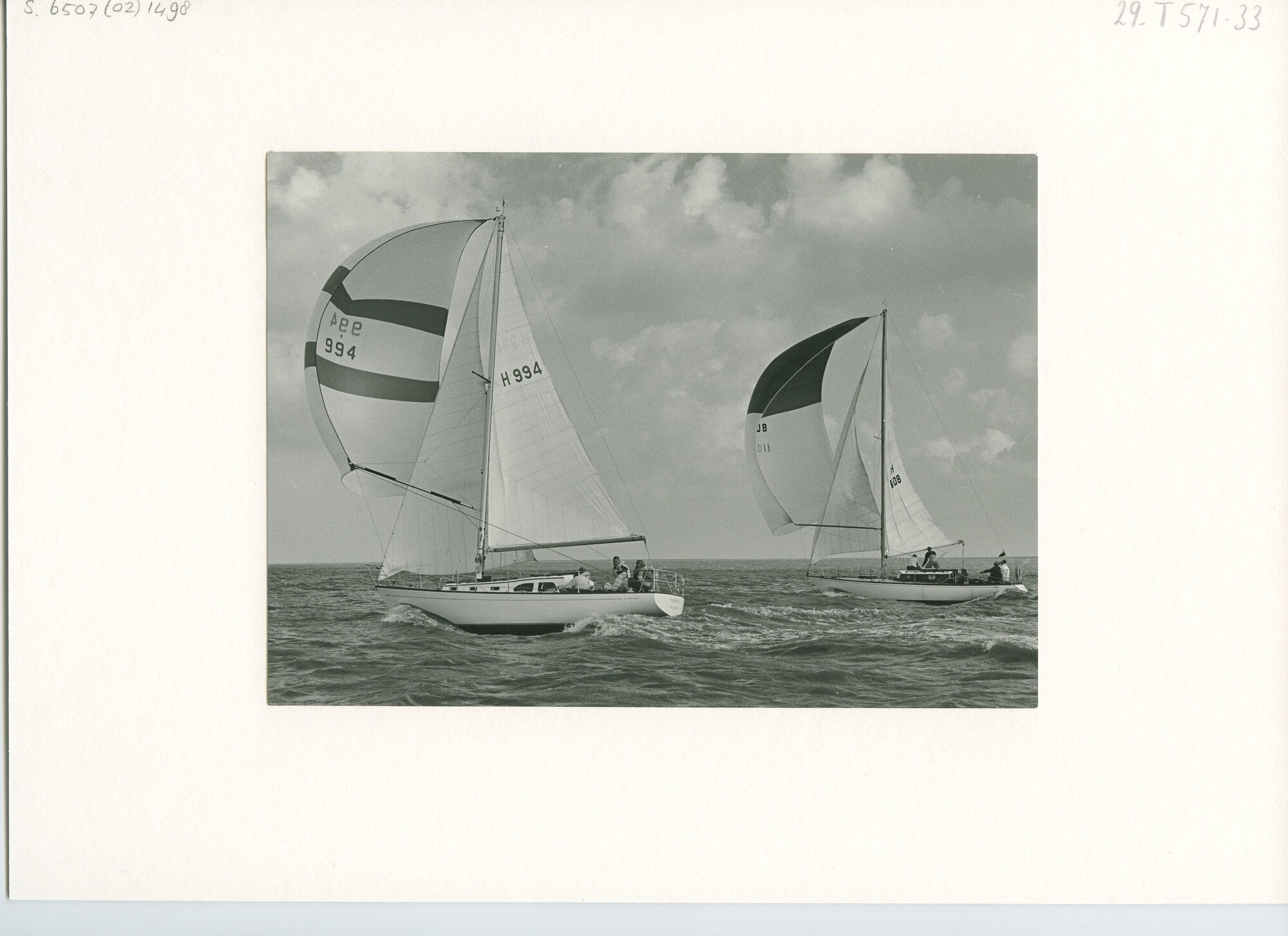 S.6507(02)1498.02; Zwart-wit foto van de Trintelwedstrijd 1966; foto