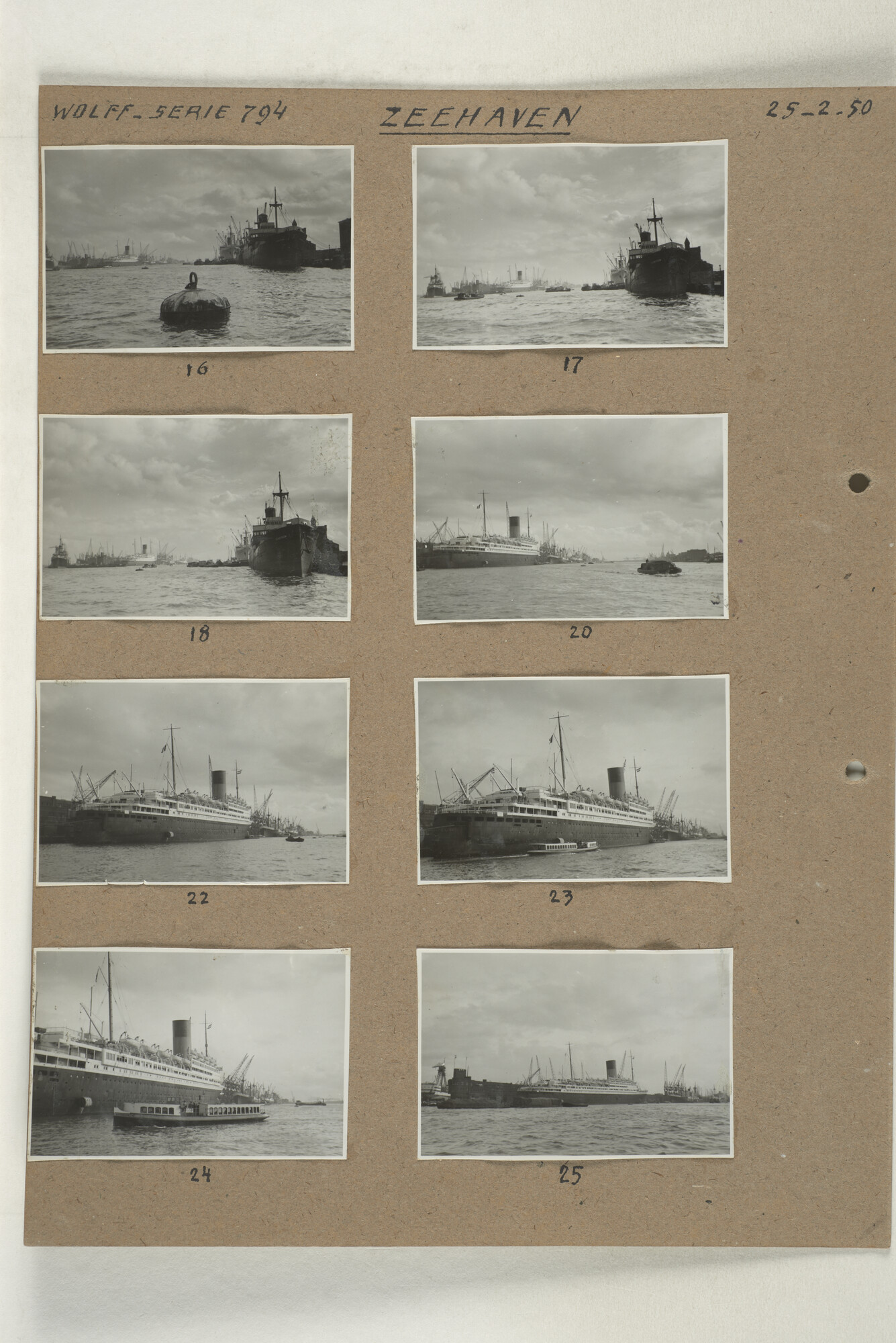 1998.2181; Omslag met een grote hoeveelheid proef foto's gemaakt in opdracht van de Gemeente Handelsinrichtingen en de Vereniging "de Amsterdamsche Haven" te Amsterdam.; omslag