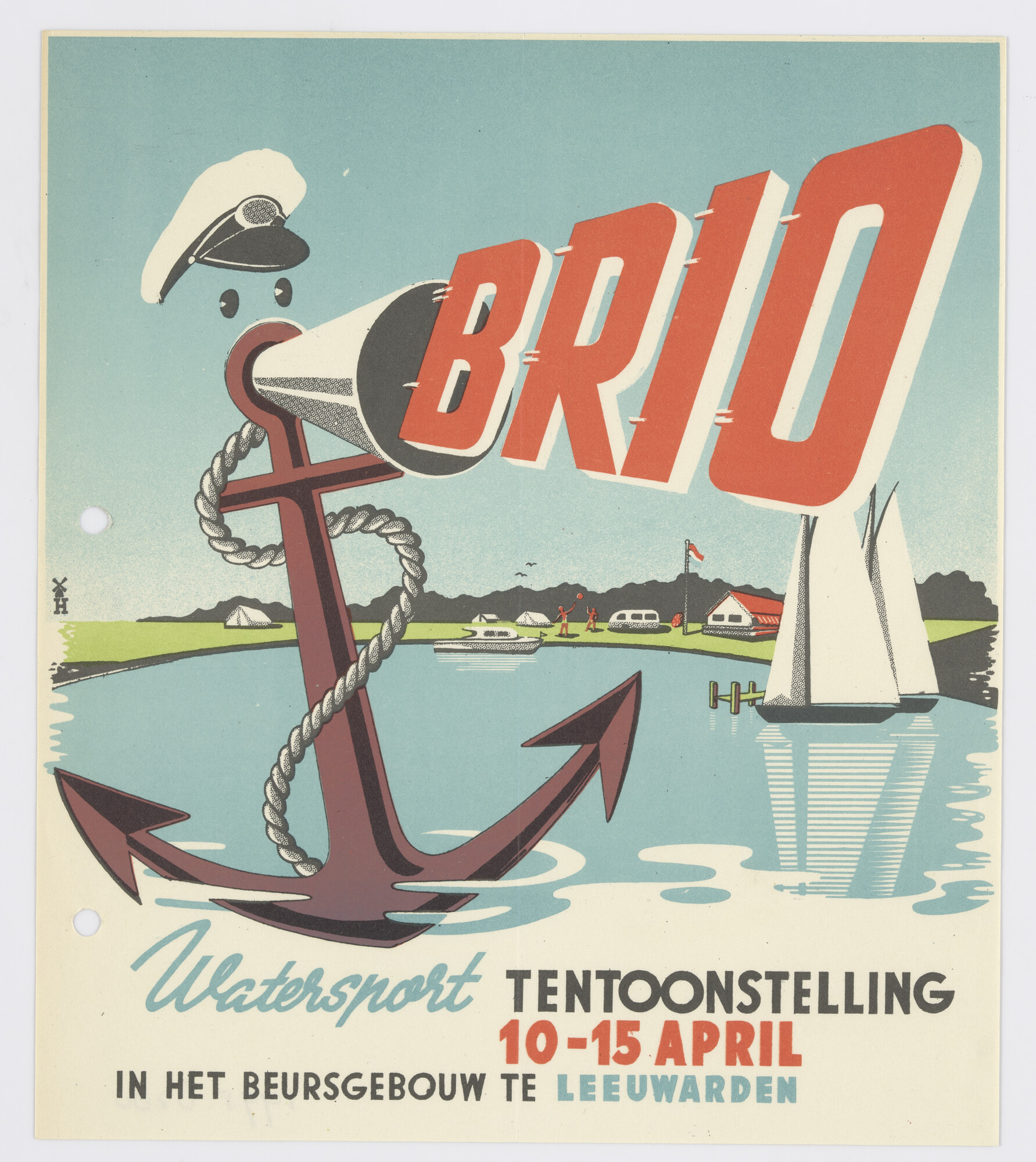 1995.6200; Affiche voor de watersporttentoonstelling 'Brio', 1954; affiche