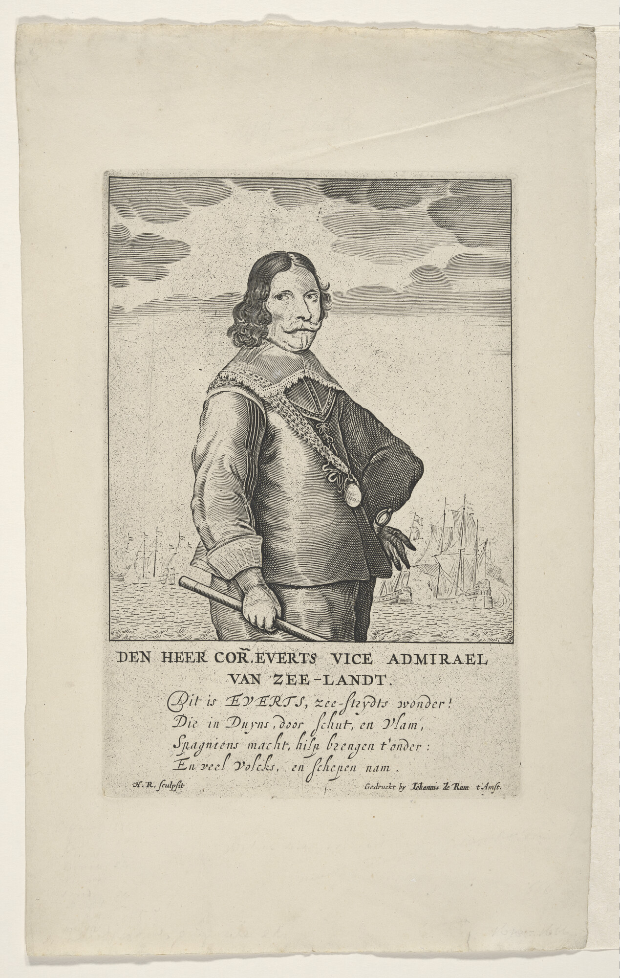 NII [volgnr. 00549]; Portret van Cornelis Evertsen; prent