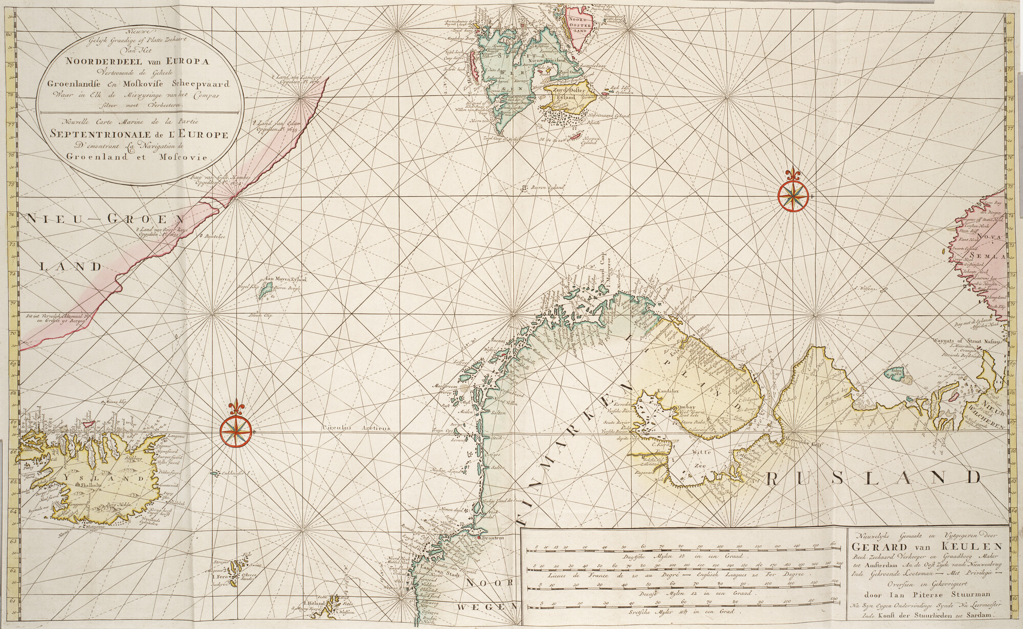 B.0032(109)1 [kaart 041]; Kaart van Barents Zee en het noordelijk deel van de Atlantische Oceaan met de kusten van Noorwegen; kaart