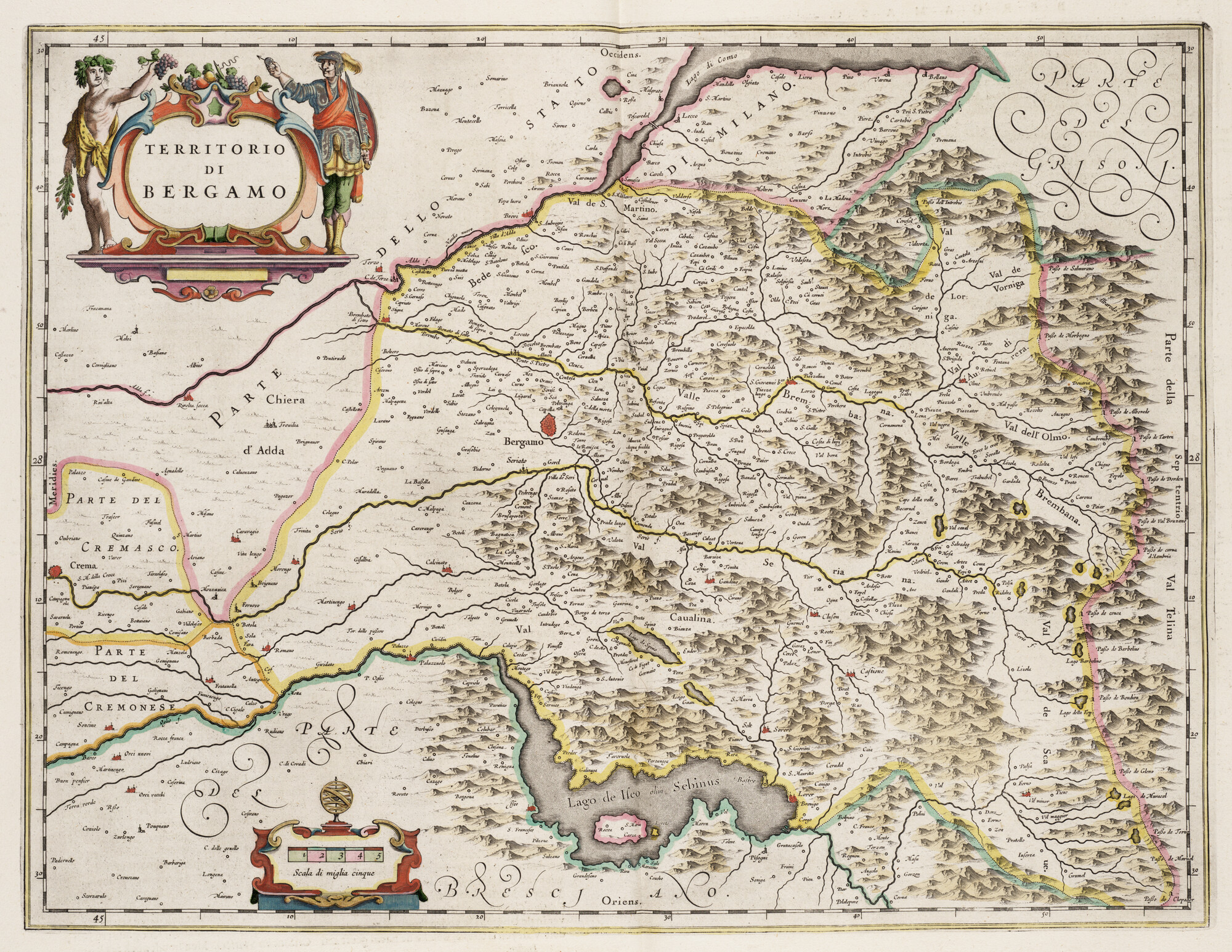 S.1034(07) [kaart 021]; Kaart van Bergamo; landkaart