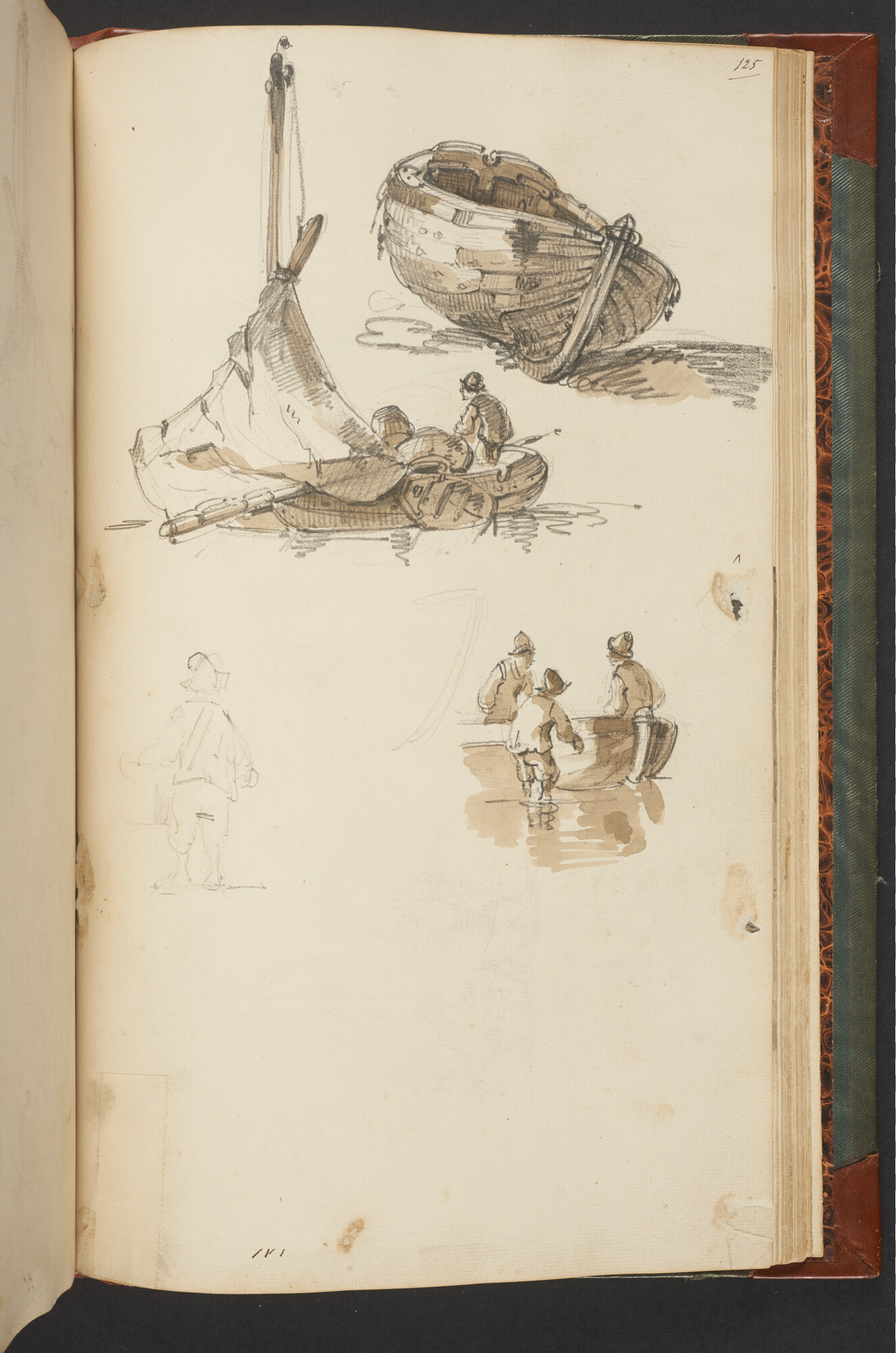 A.3222; Schetsboek met tekeningen door Albertus van Beest en Louis Meijer; schetsboek