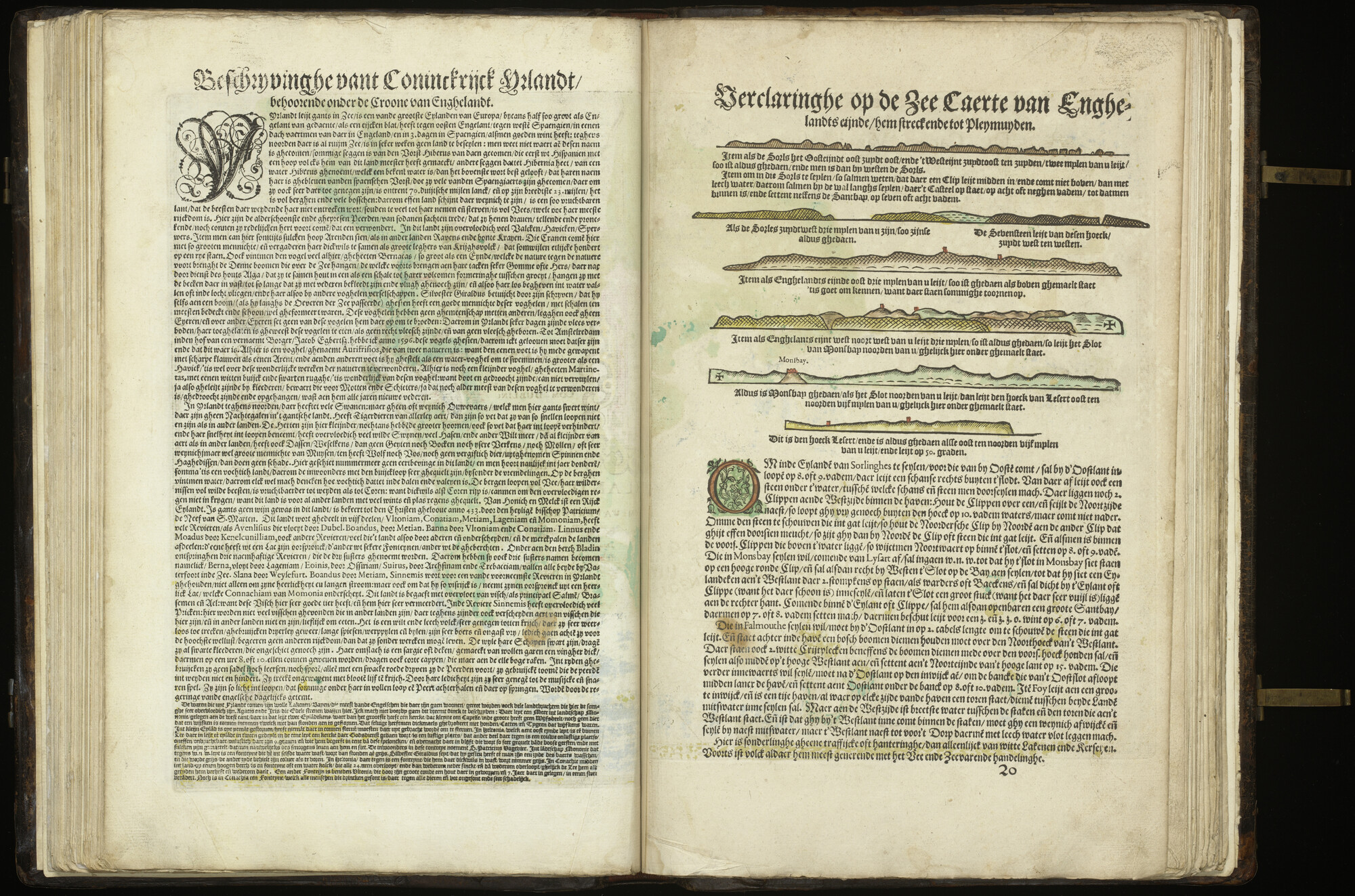 A.3327 [kaart 027]; Kustaanzichten van de zuidkust van Cornwall bij St. Michael's Mount; kaart