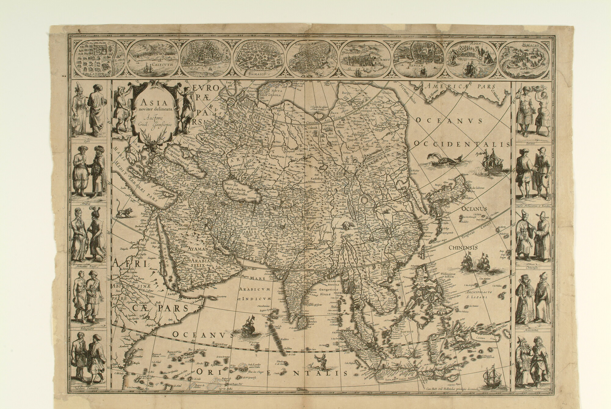 A.0145(211)026; Kaart van Azië door Willem Jansz. (Blaeu), Amsterdam, 1617; landkaart