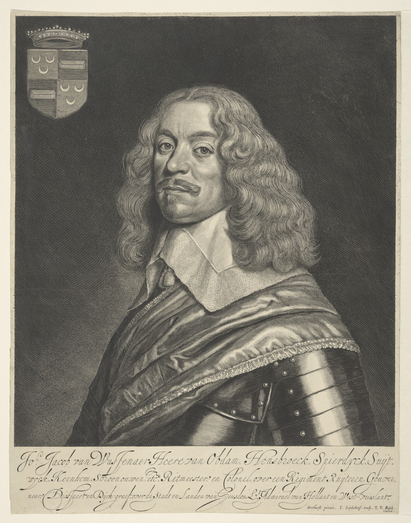 A.0675(01); Portret van Admiraal Jacob baron van Wassenaer Obdam, omstreeks 1665; prent