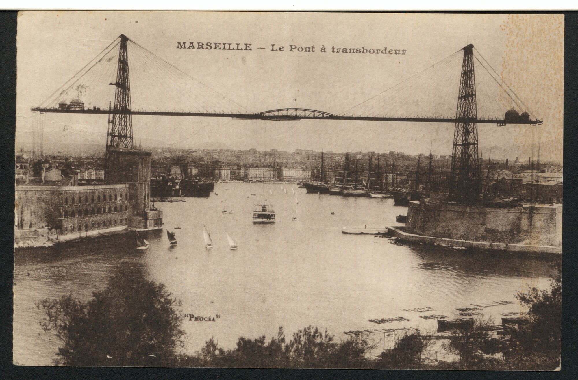 1993.7396; Marseille - Le Pont à transbordeur. De zweefbrug te Marseille; prentbriefkaart