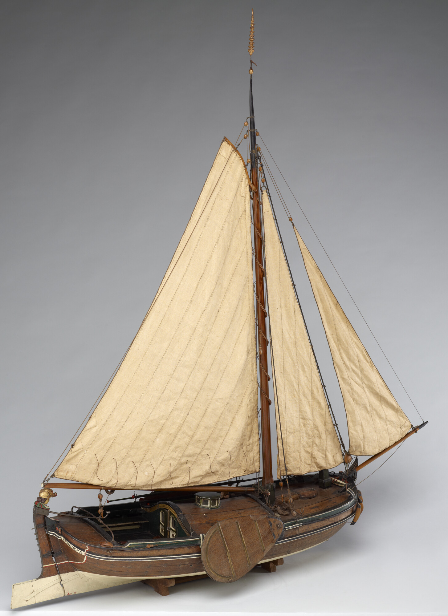 A.0118(04); Model van de Noord-Hollandse boeier De Twee Gebroeders; scheepsmodel