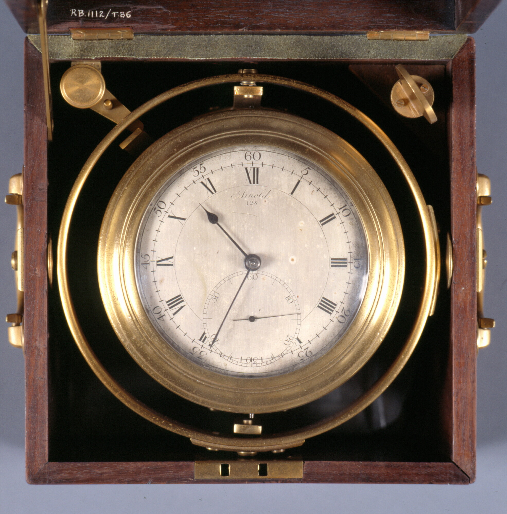 RB.1112; Tijdmeter nummer 128 door John Arnold, Londen circa 1790; tijdmeter