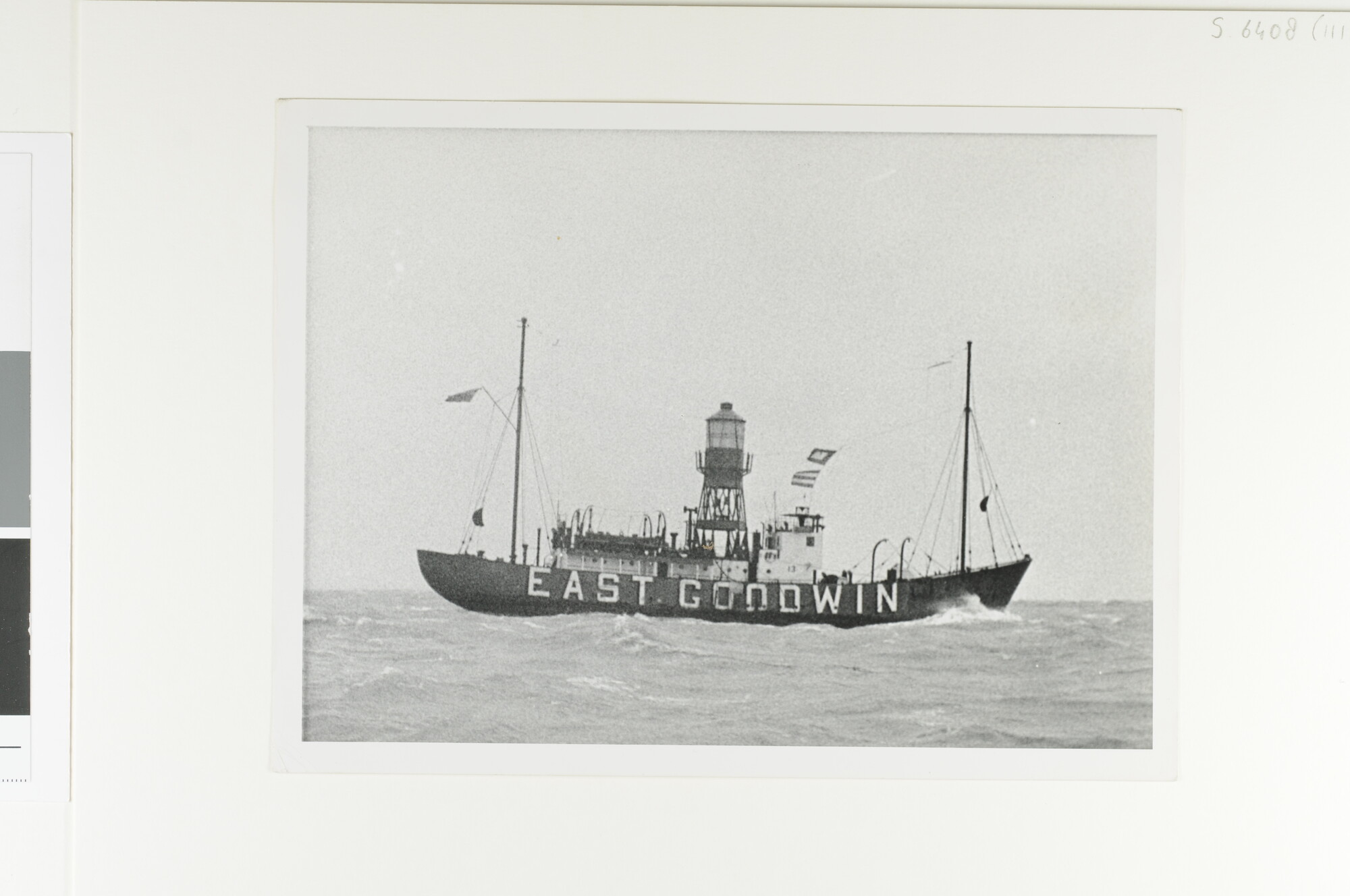 S.6408(1113); Het Britse lichtschip 'East Goodwin'; foto