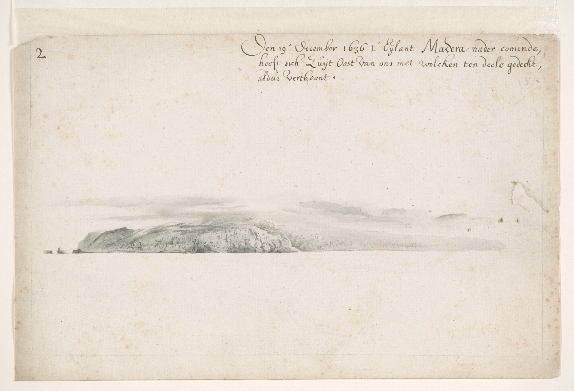 A.3457(03); Landverkenning van het eiland Madeira; tekening
