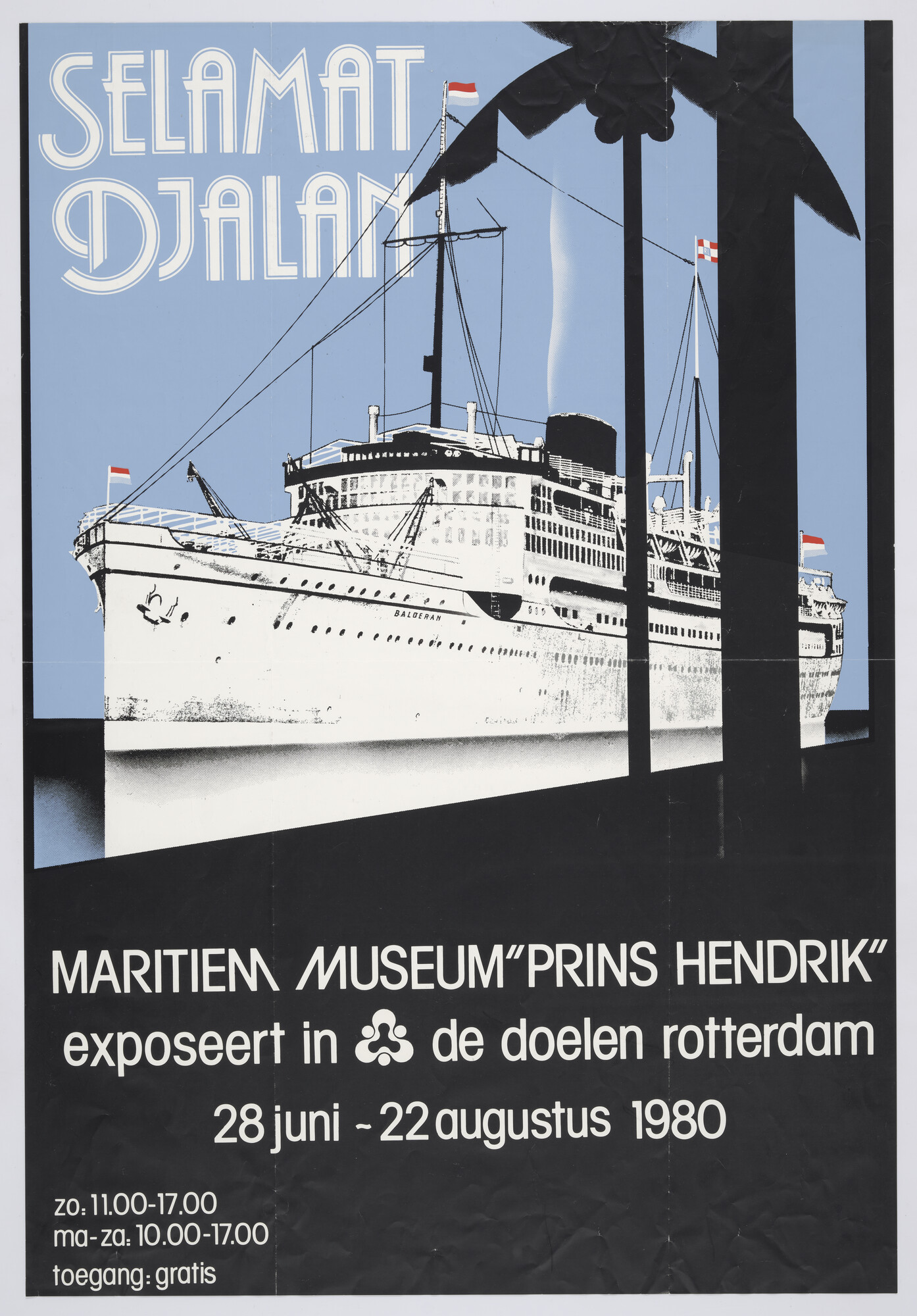 1993.5505; Affiche voor de tentoonstelling Selamat Djalan; affiche