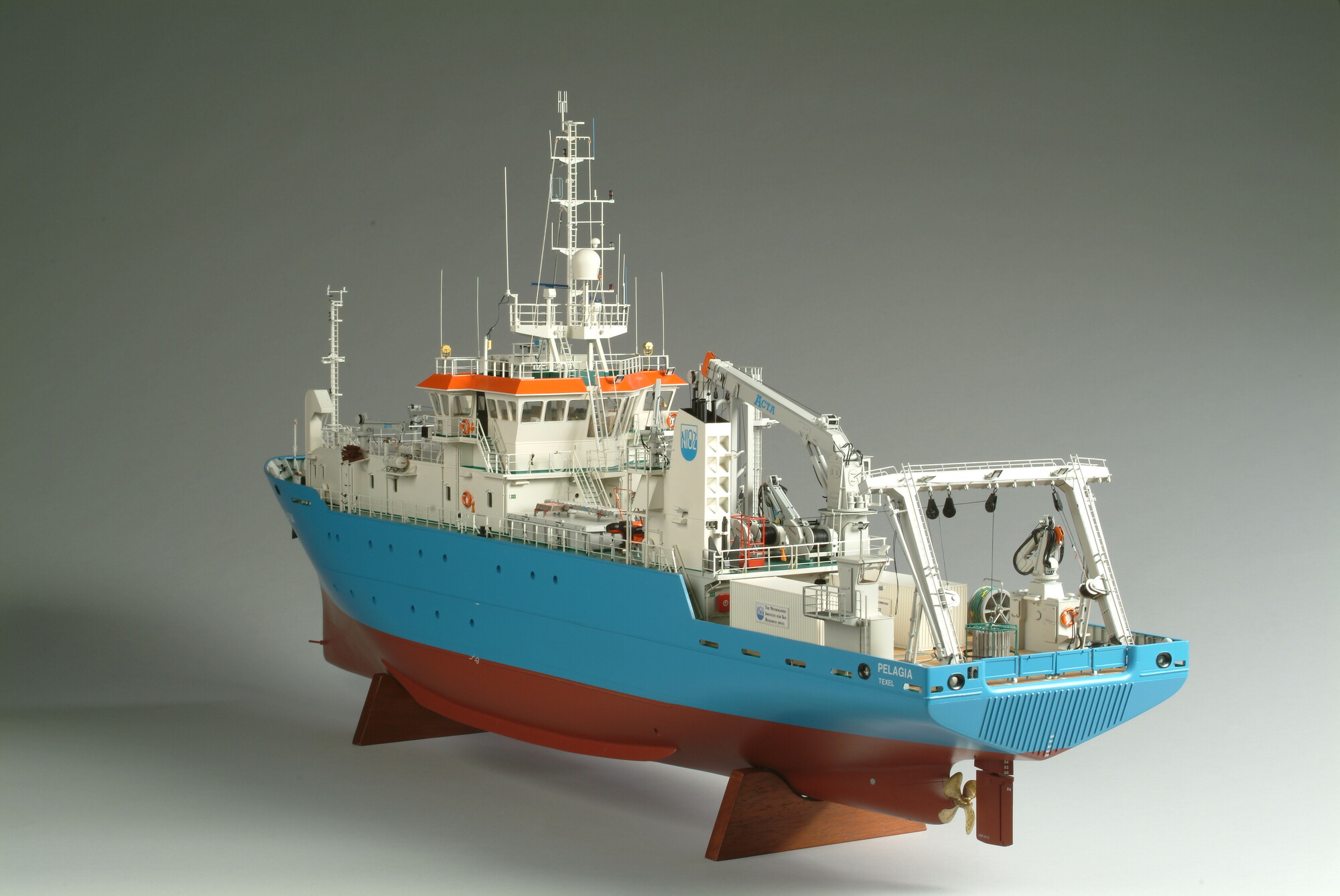 1998.2007; Model van het onderzoeksvaartuig ms. Pelagia; scheepsmodel