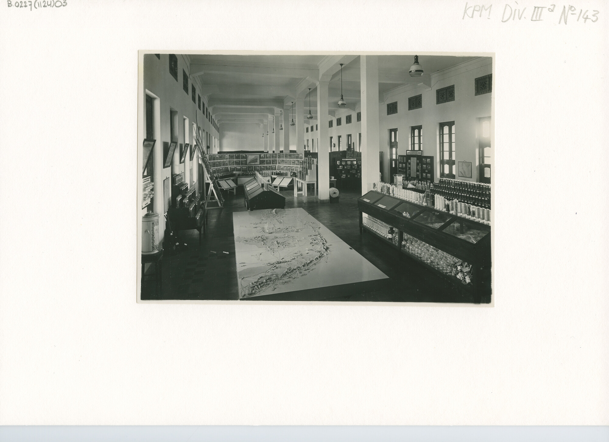 B.0227(1124)03; Interieurfoto's van het Museum Economische Botanie te Buitenzorg; foto