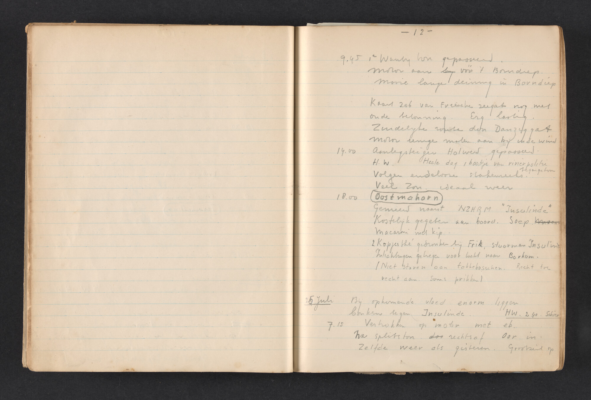 2017.0792; Logboek c.q. fotoalbum van reizen met zeeschouw Grutto in Nederland, 1955-1957; logboek