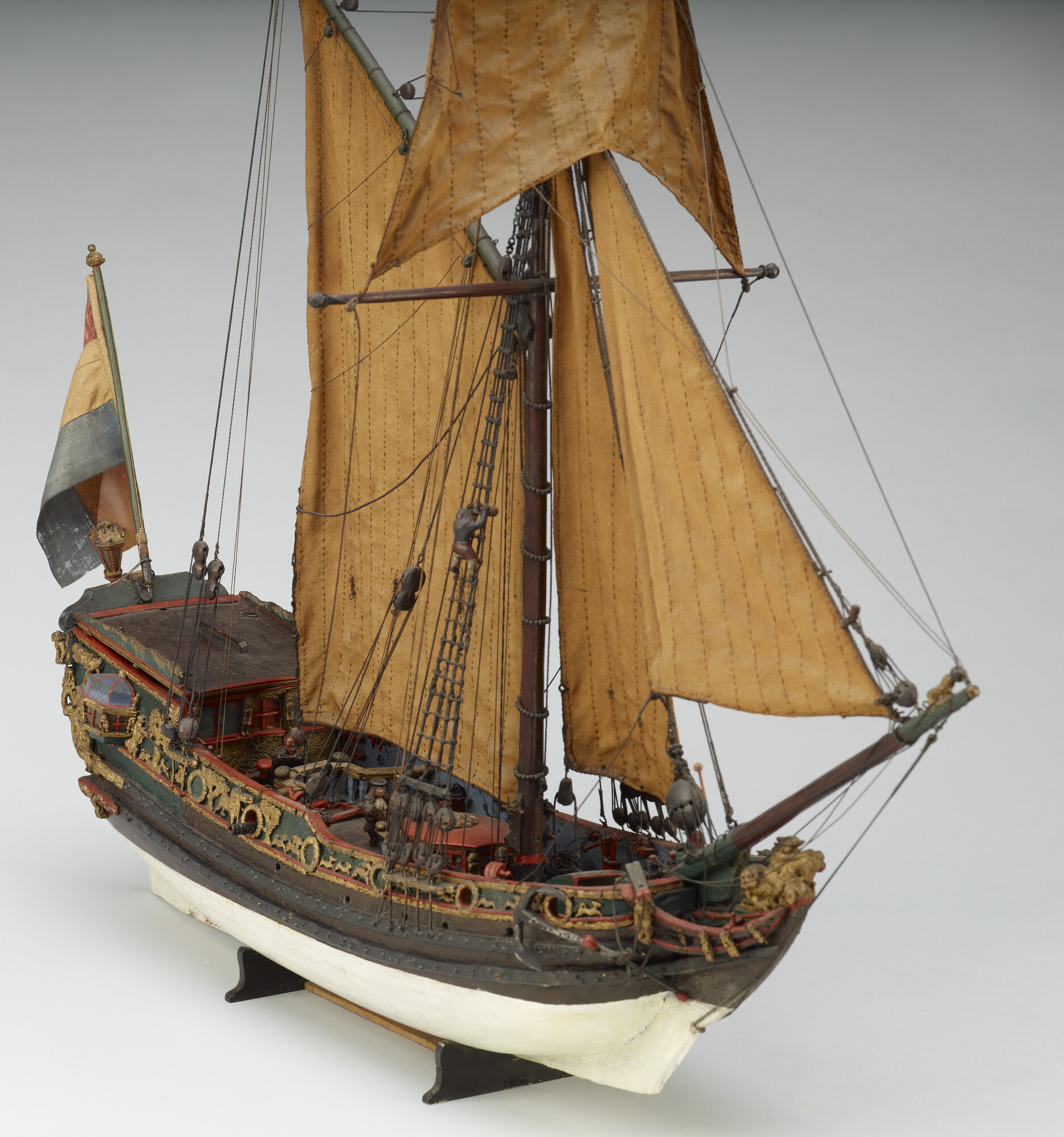 A.0098; Model van een spiegeljacht; scheepsmodel
