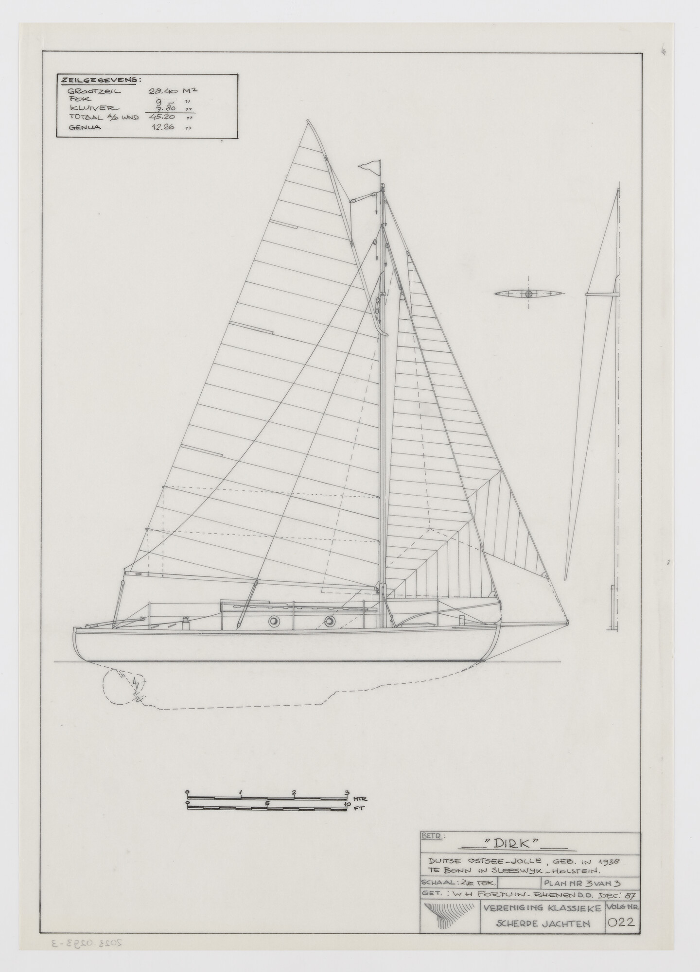 2023.0293-3; Technische tekening van Oostzeejol Dirk; technische tekening