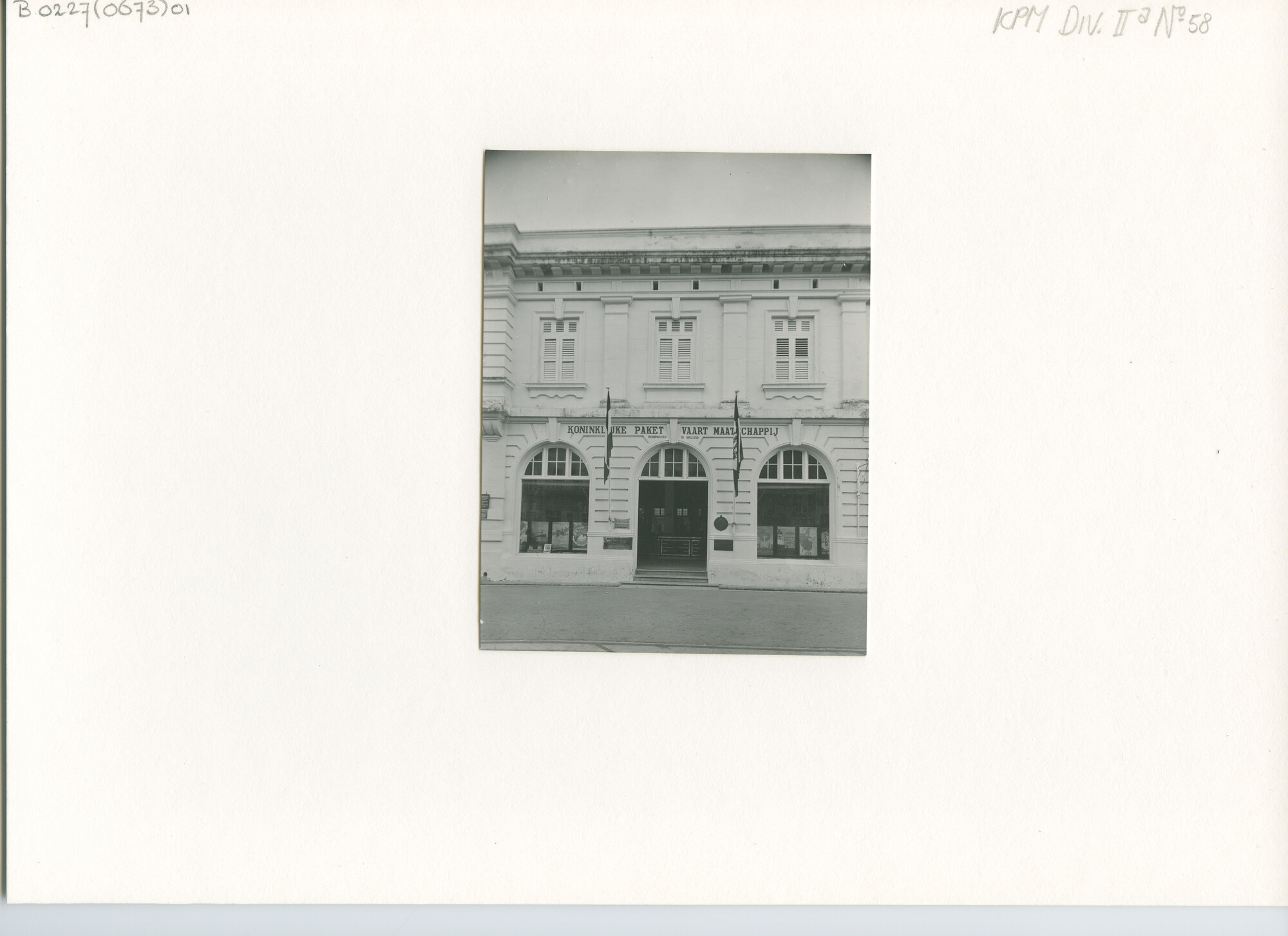 B.0227(0673)01; Het agentschap van de KPM te Penang (Malakka); foto