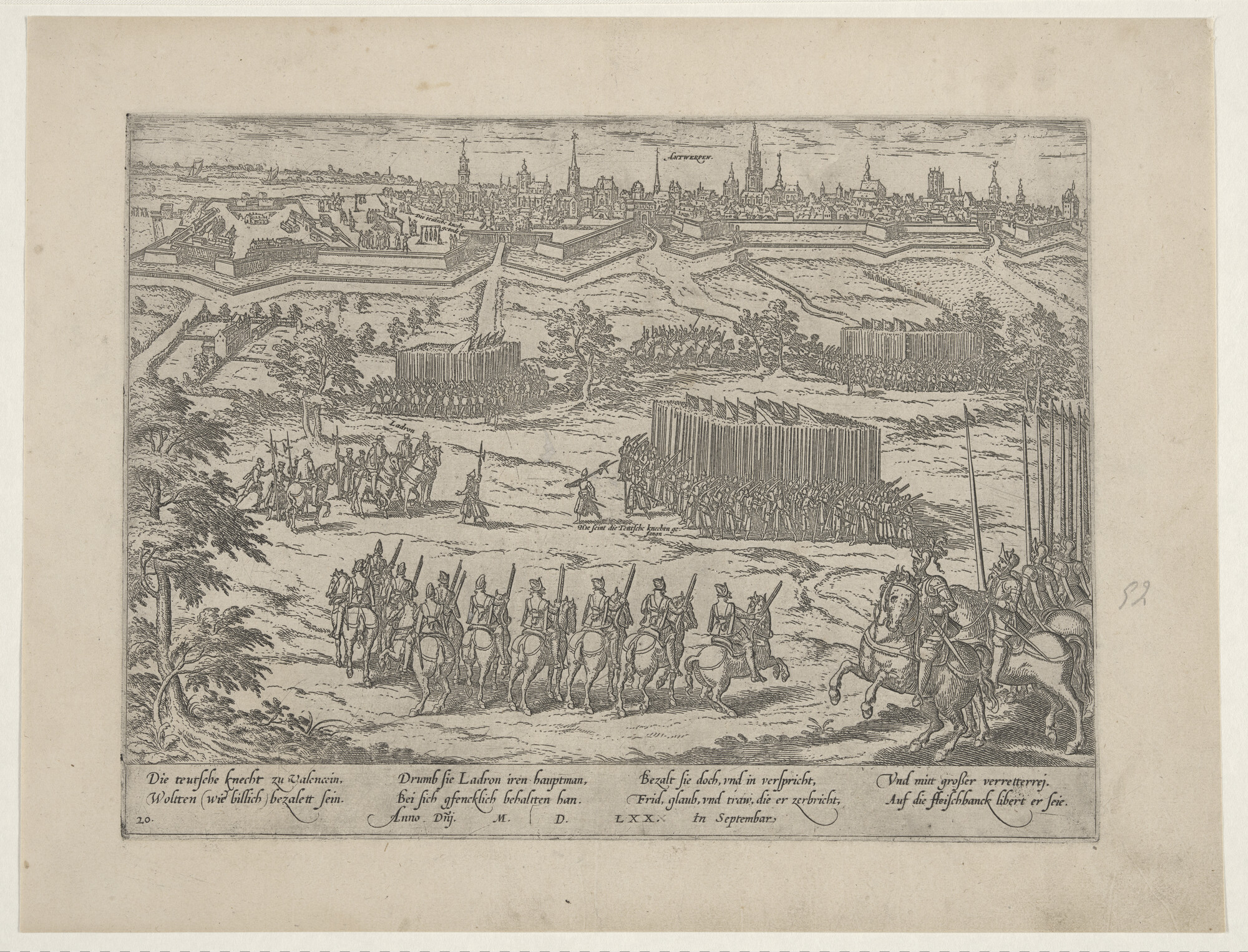 A.0145(027)115; Verraad van Ladron bij Valenciennes, september 1570; prent